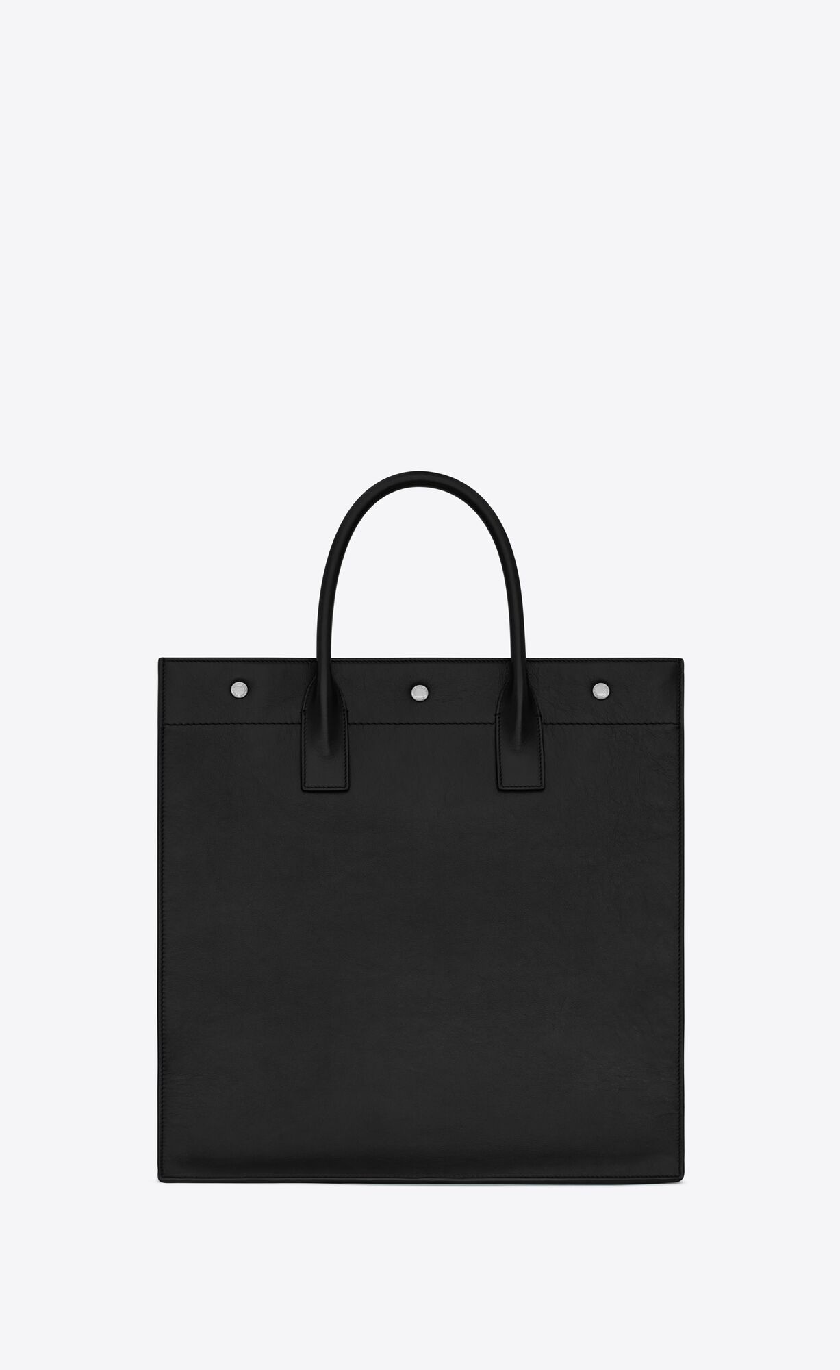 YSL Rive Gauche North/South Tote Bag In Smooth Leather Black | RWBXF5964