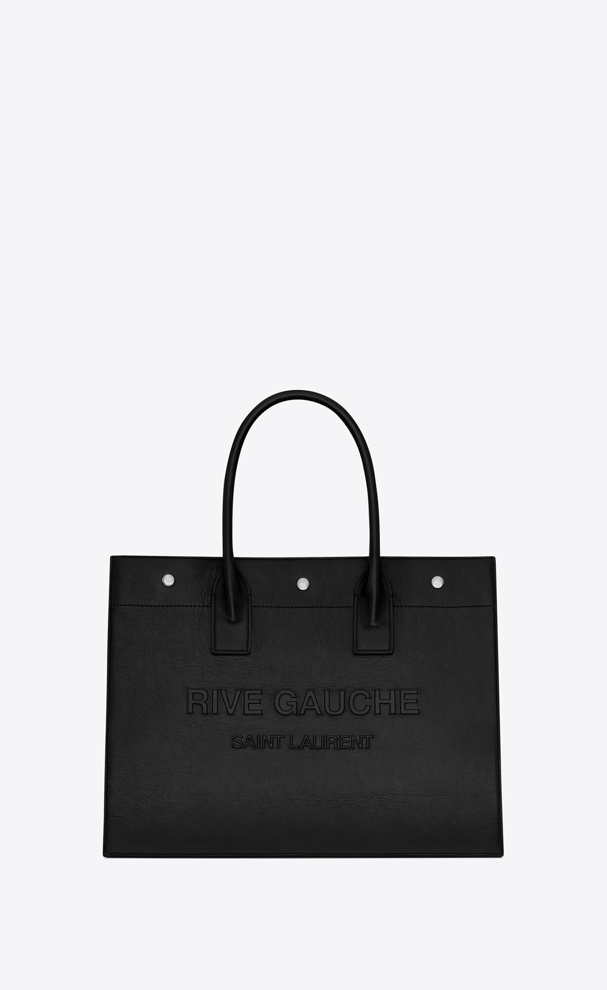 YSL Rive Gauche Small Tote Bag In Smooth Leather Noir | SCGYT7034