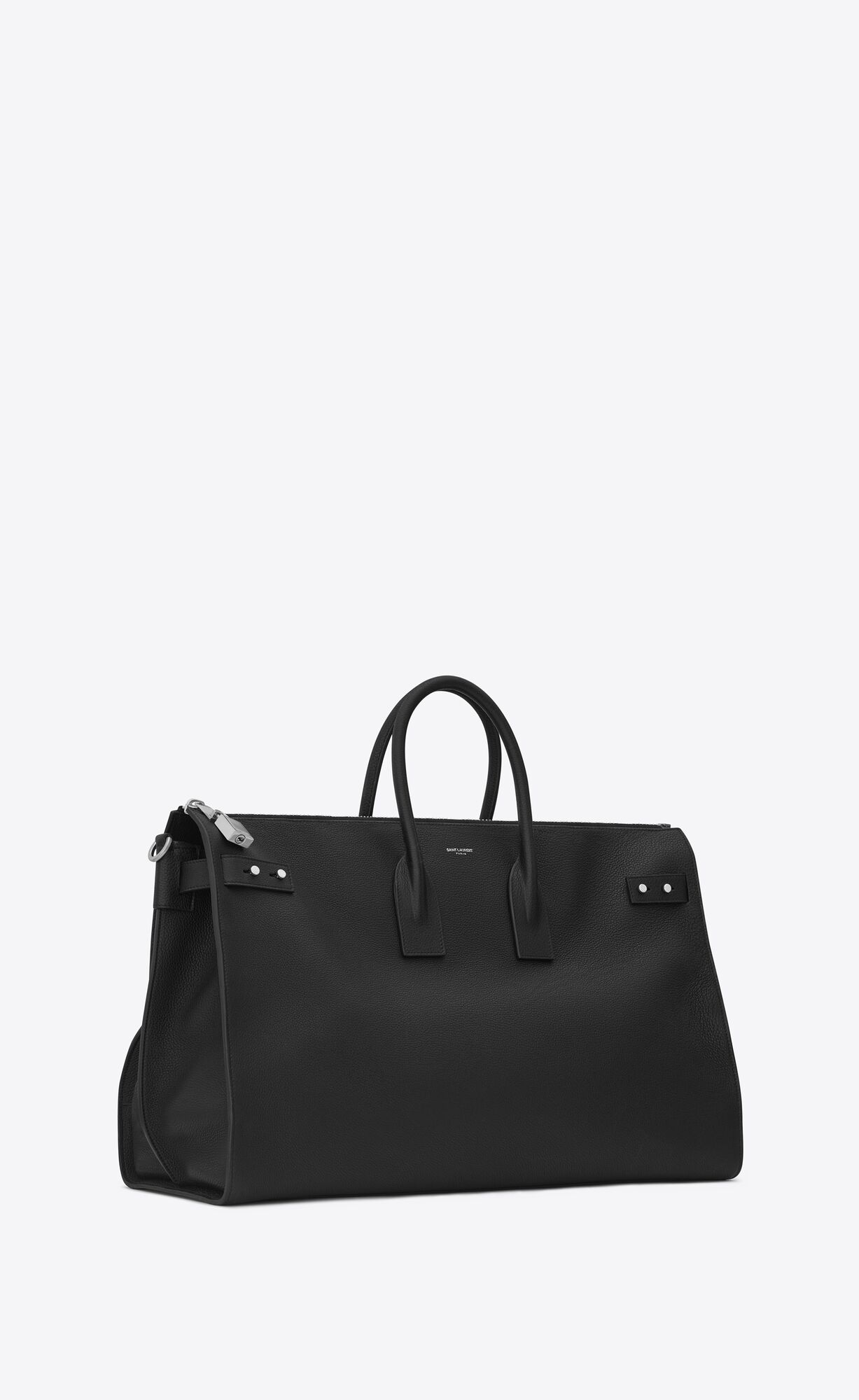 YSL Sac De Jour 48h Duffle Bag In Grained Leather Black | HQKDM8017