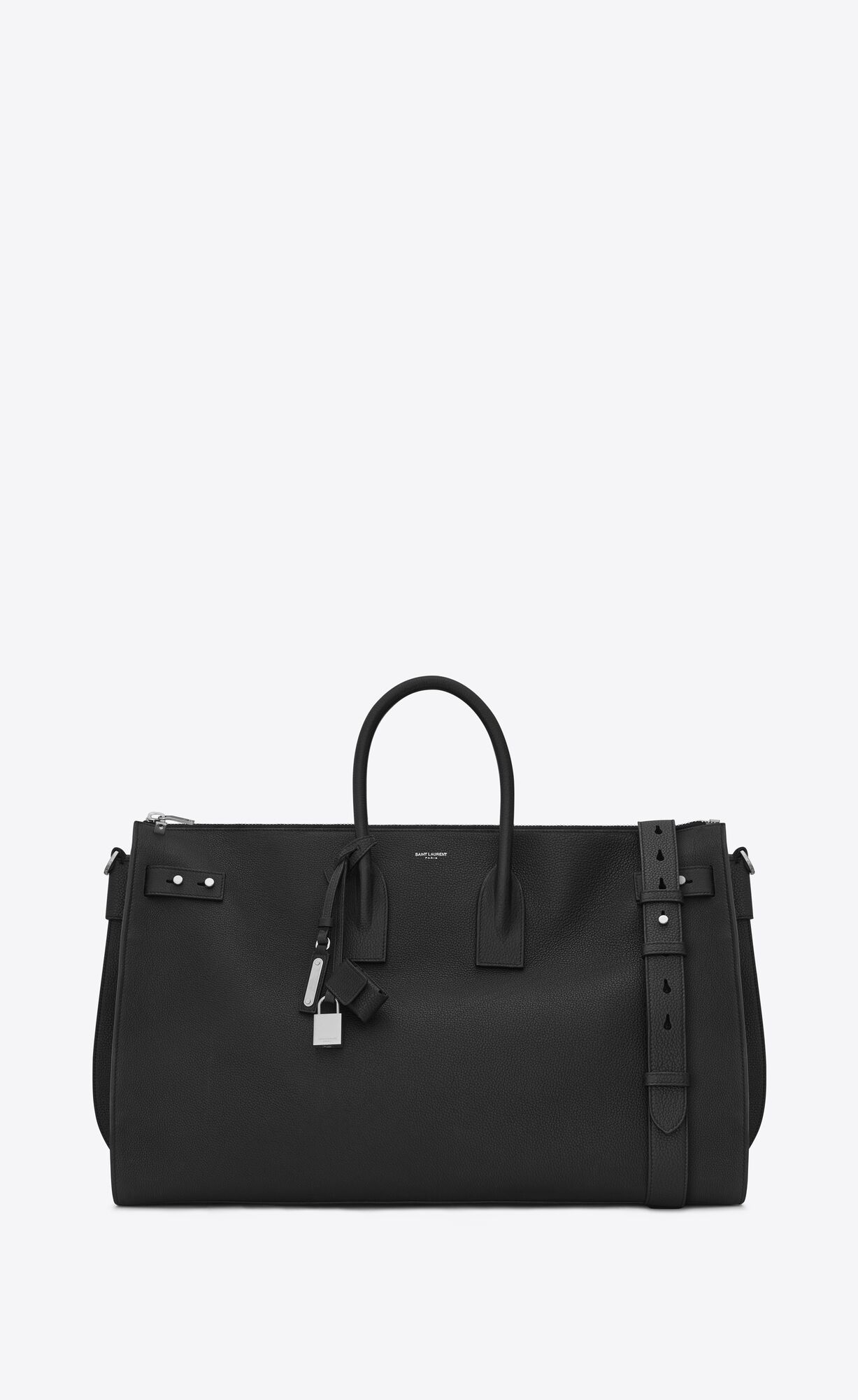 YSL Sac De Jour 48h Duffle Bag In Grained Leather Black | HQKDM8017