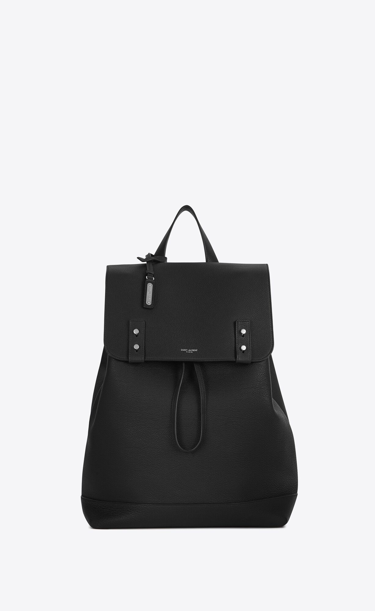 YSL Sac De Jour Backpack In Grained Leather Black | YHZRB8340