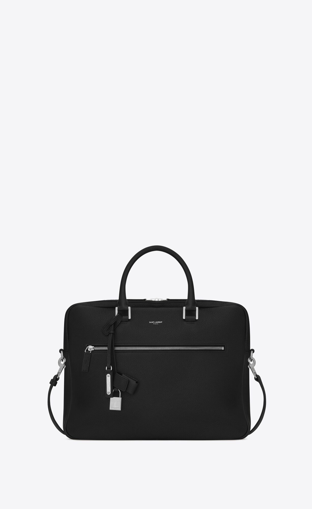 YSL Sac De Jour Briefcase In Grained Leather Black | KMTGY7096