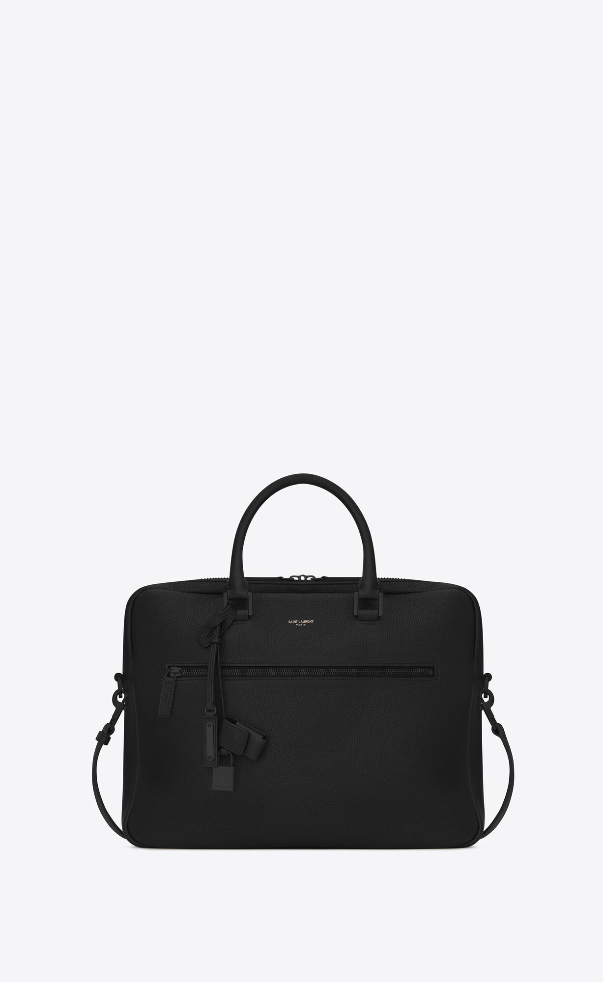 YSL Sac De Jour Briefcase In Grained Leather Black | YAUOZ8341