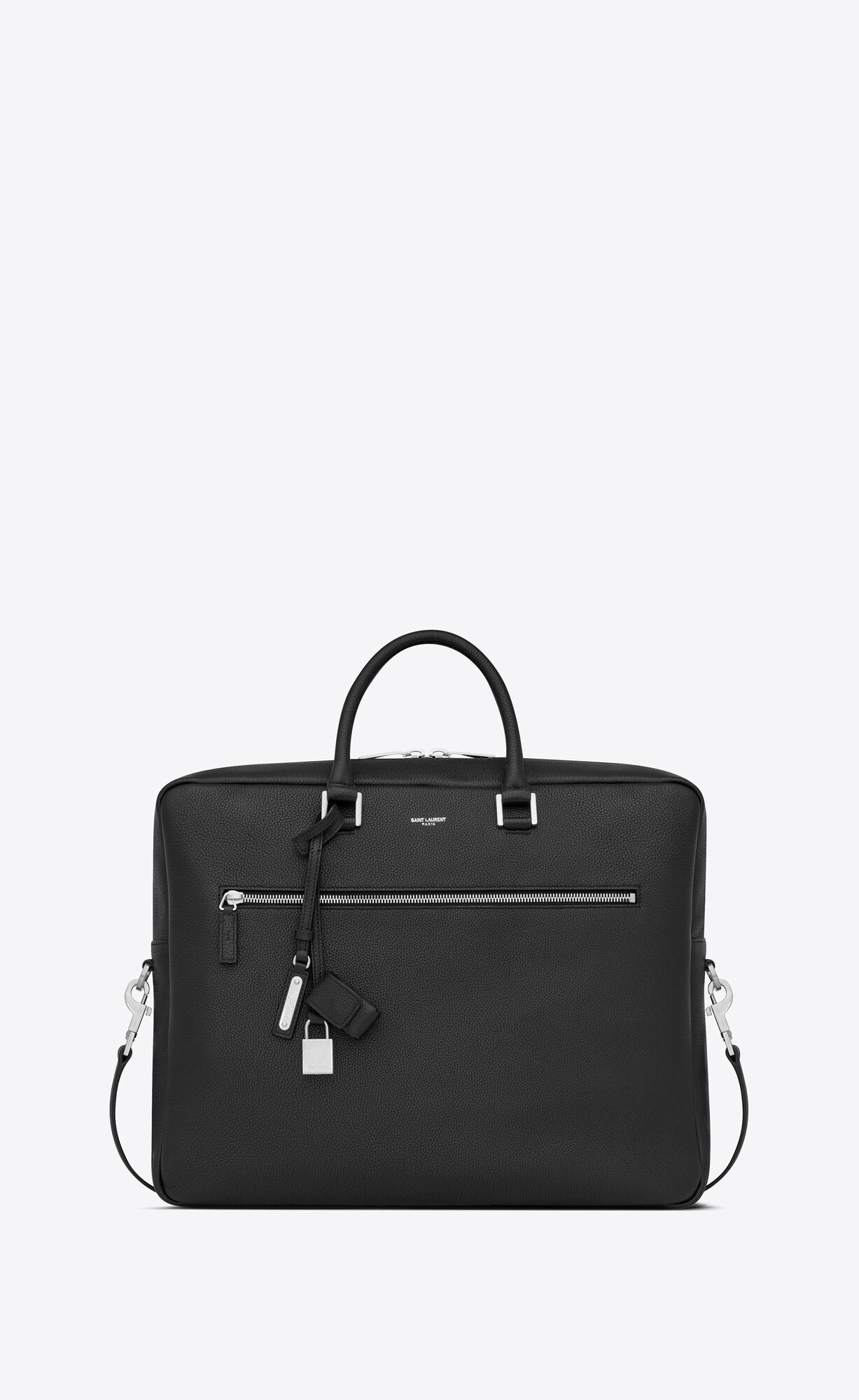 YSL Sac De Jour Large Briefcase In Grained Leather Black | ECWPI1382