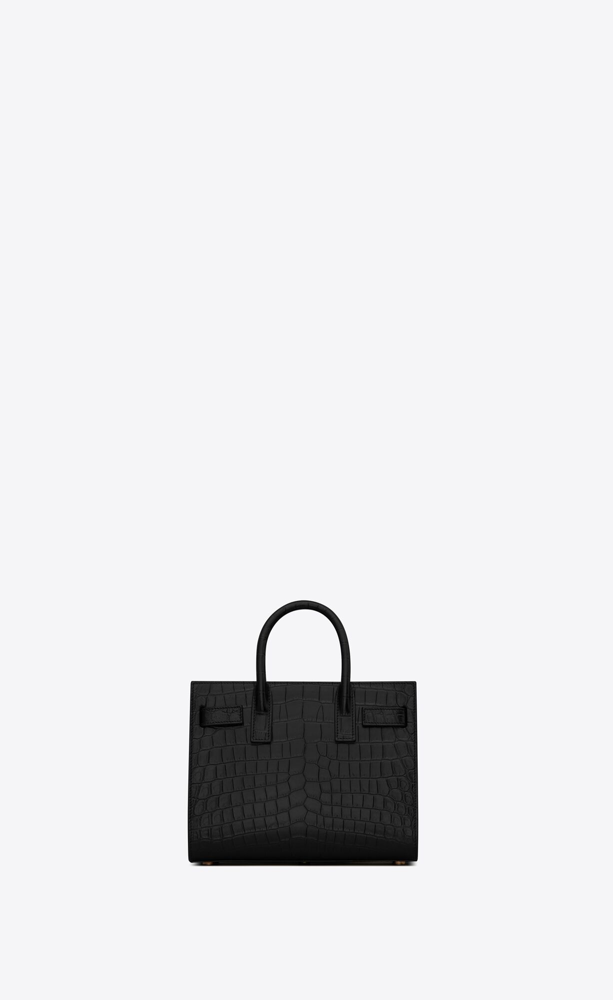 YSL Sac De Jour Nano In Crocodile-embossed Matte Leather Black | SOWMK3049