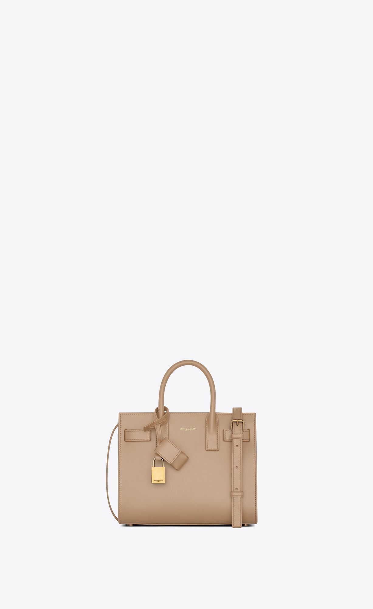 YSL Sac De Jour Nano In Smooth Leather Dark Beige | PMXZQ5386