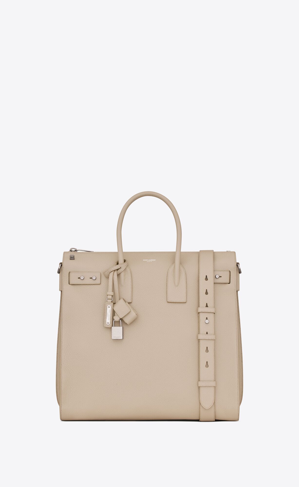 YSL Sac De Jour North/South In Grained Leather Sea Salt | PEGOB8537