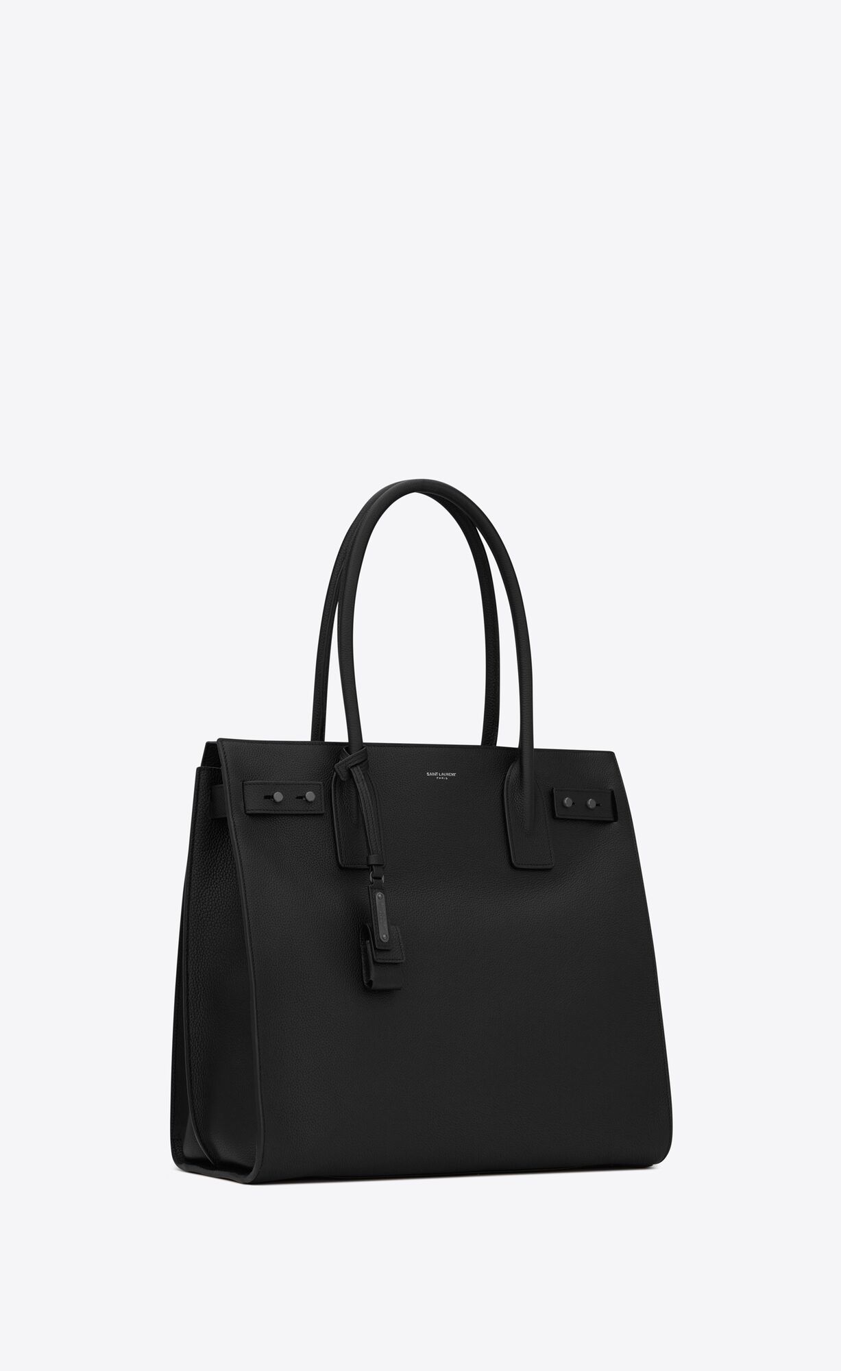 YSL Sac De Jour North/South Tote In Grained Leather Black | EAUSM1084