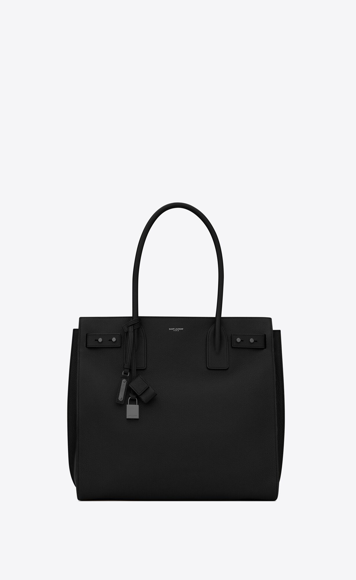 YSL Sac De Jour North/South Tote In Grained Leather Black | EAUSM1084