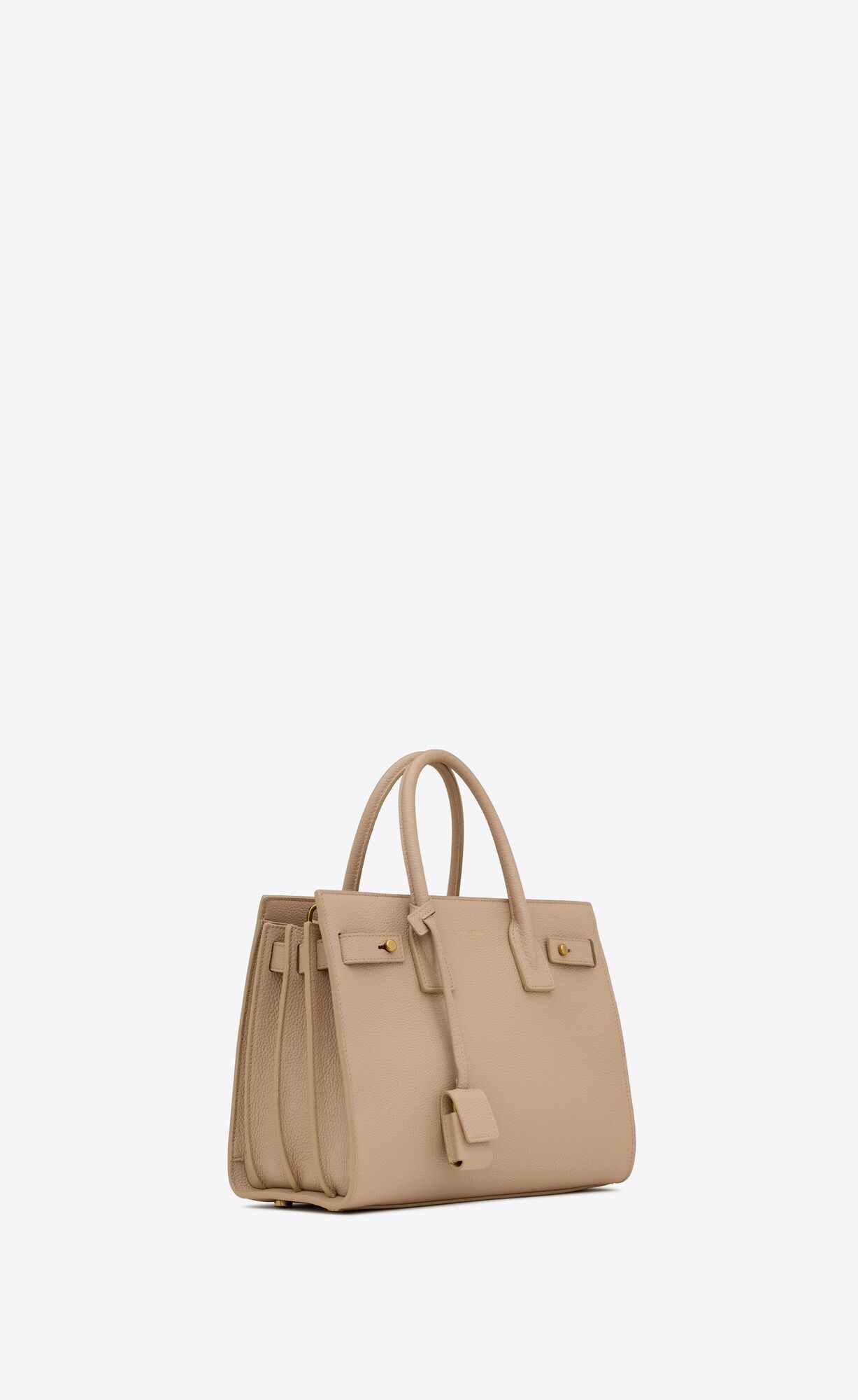 YSL Sac De Jour Supple Baby In Grained Leather Dark Beige | AOKUL1028