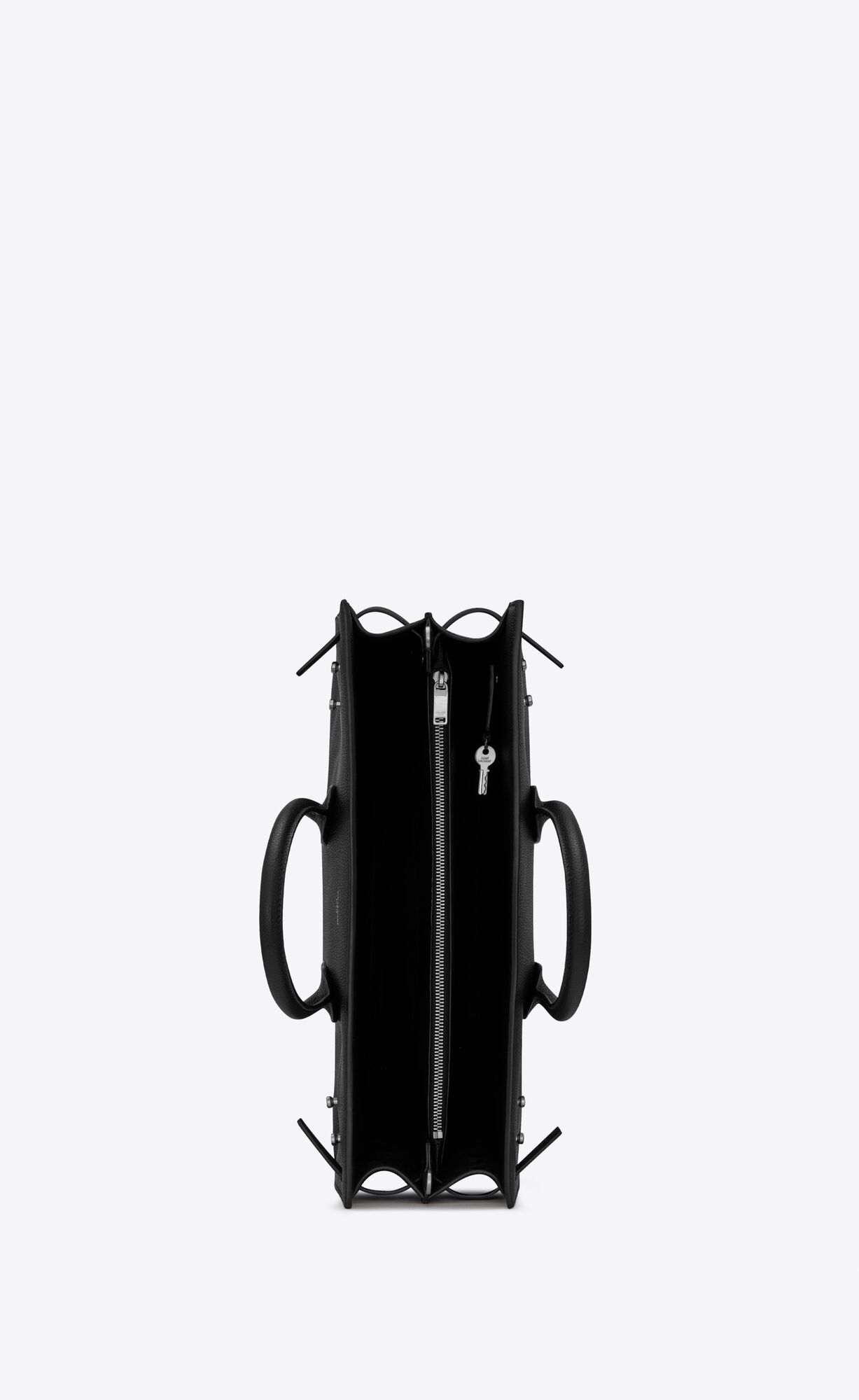 YSL Sac De Jour Thin Large In Grained Leather Black | GXDHO8195