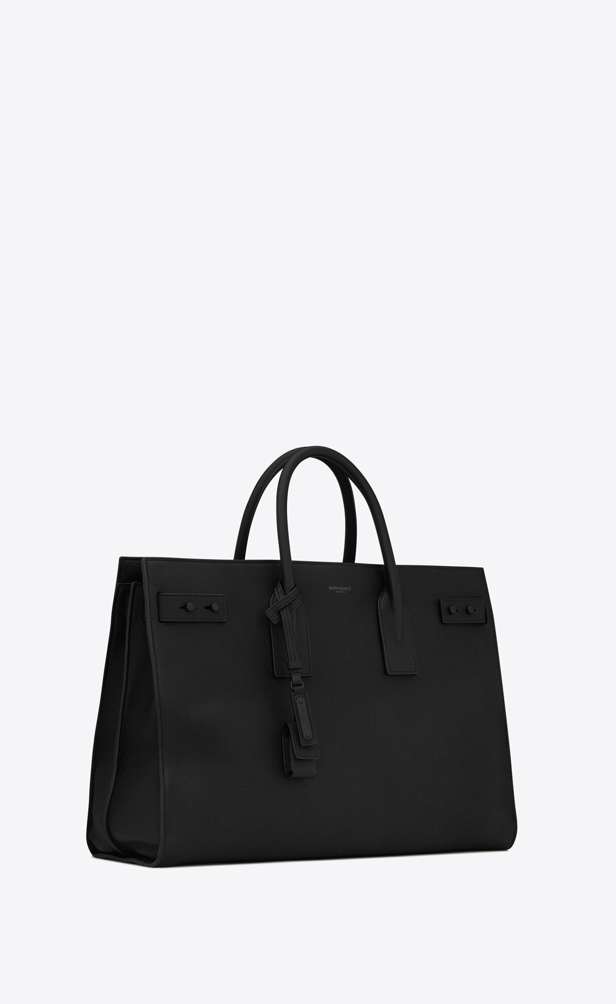 YSL Sac De Jour Thin Large In Grained Leather Black | SNXQI2706