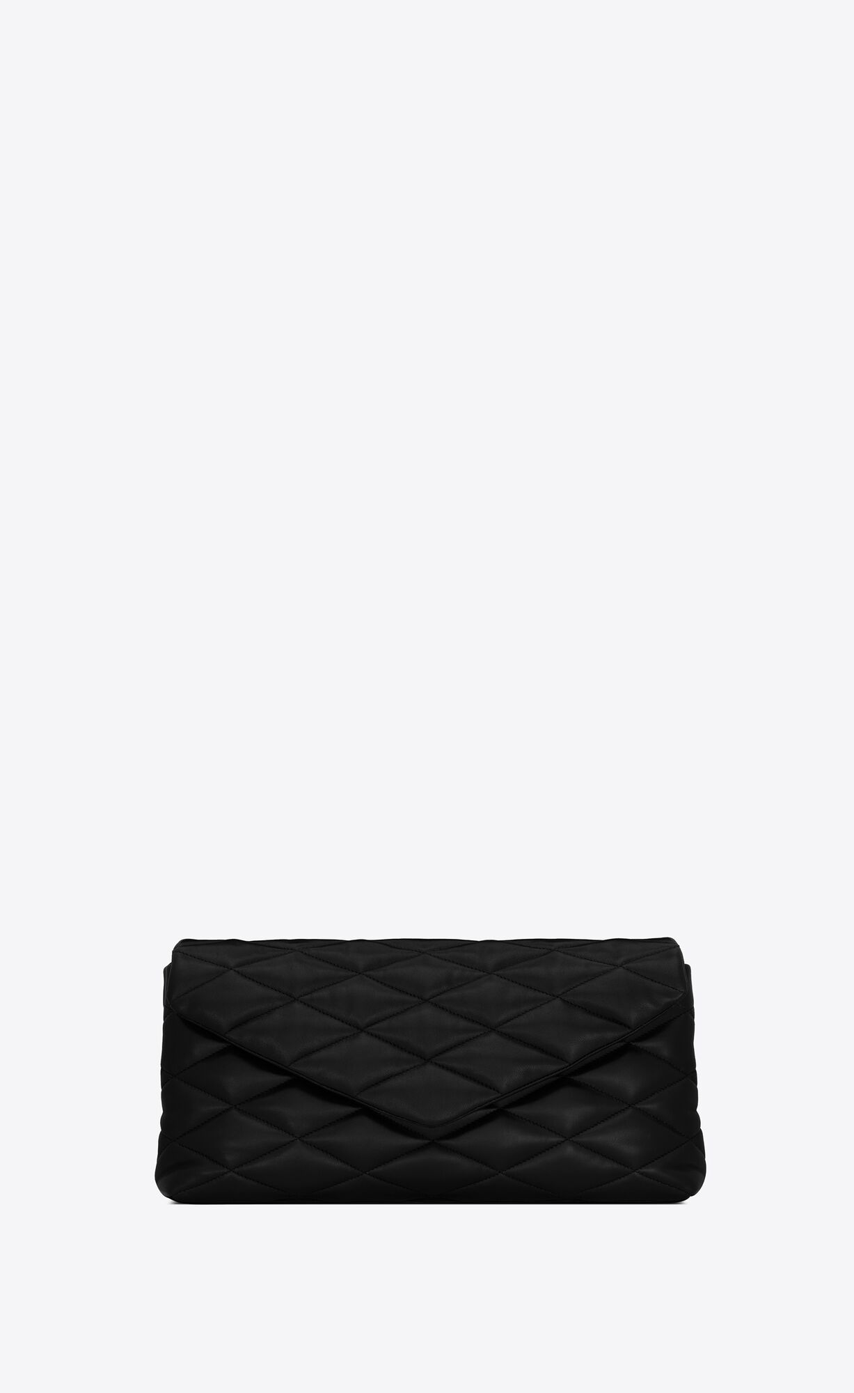 YSL Sade Large Clutch In Lambskin Black | KXPMV0724