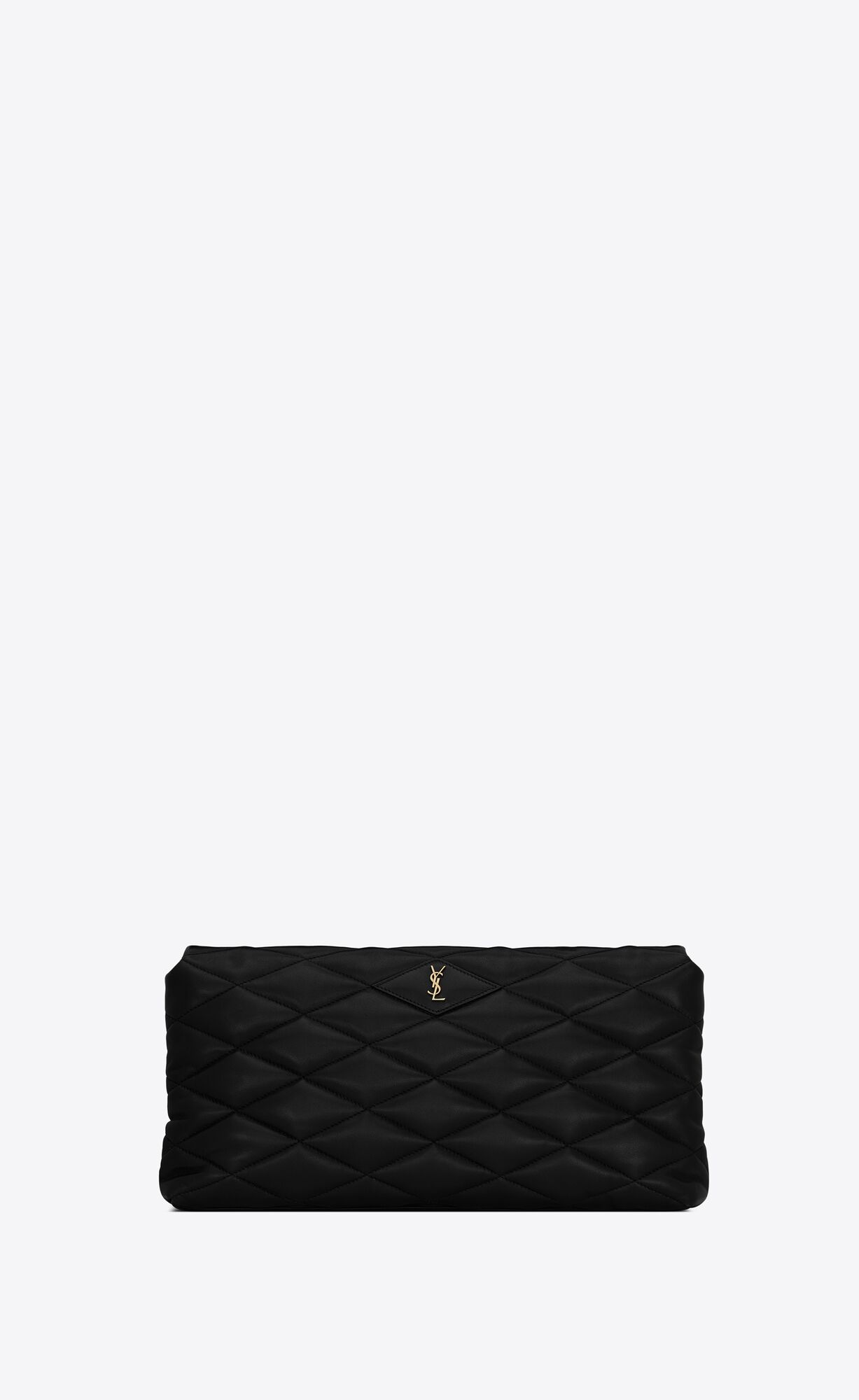 YSL Sade Large Clutch In Lambskin Black | KXPMV0724