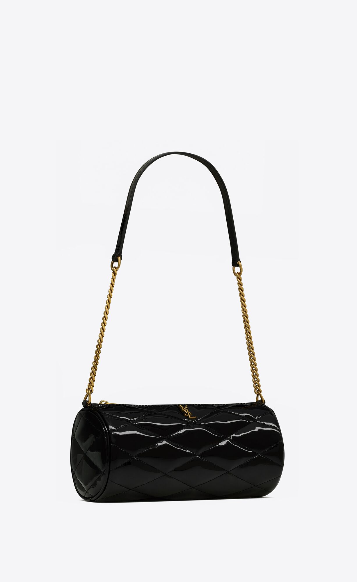 YSL Sade Mini In Quilted Patent Leather Black | IBYKX6143