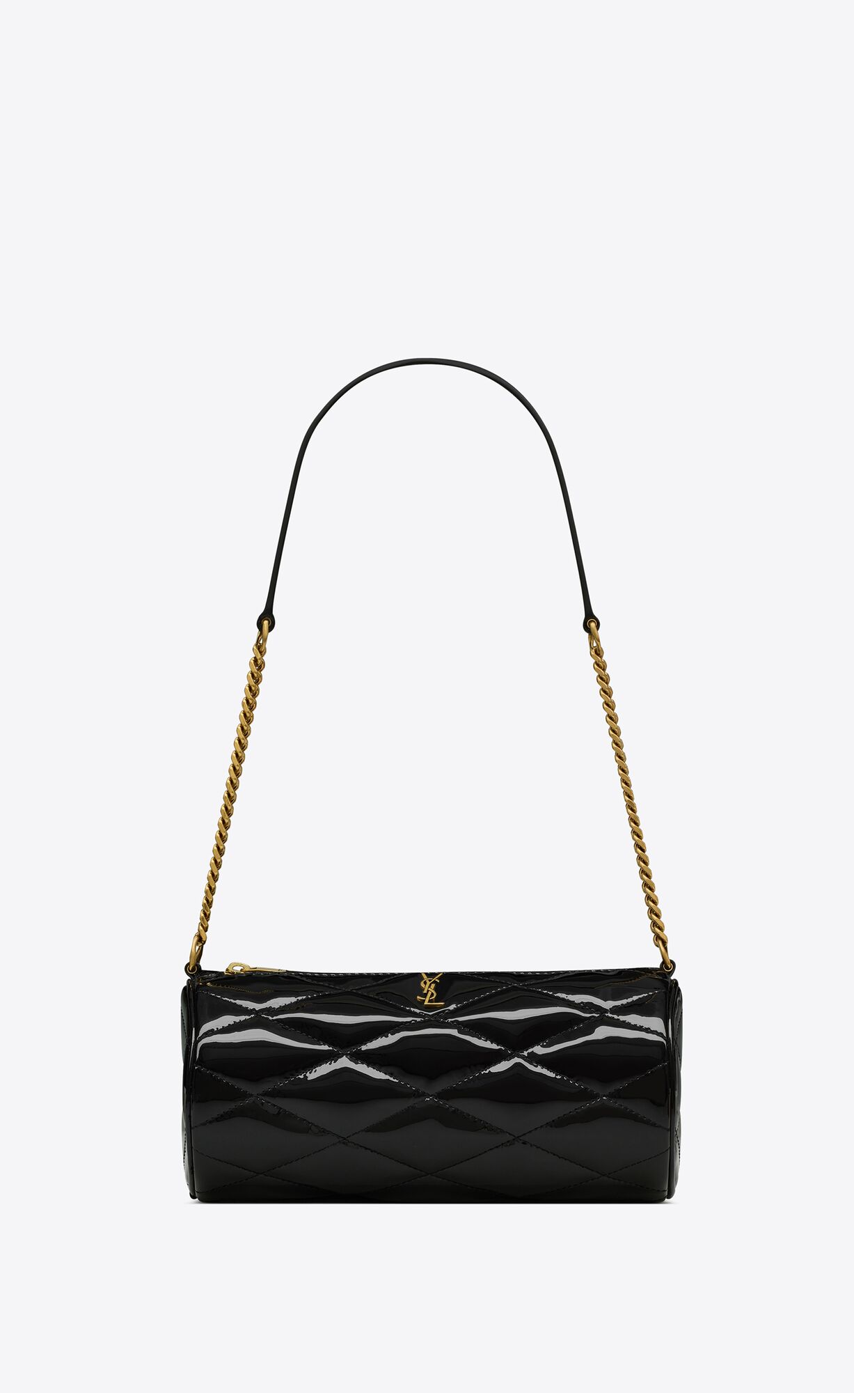 YSL Sade Mini In Quilted Patent Leather Black | IBYKX6143