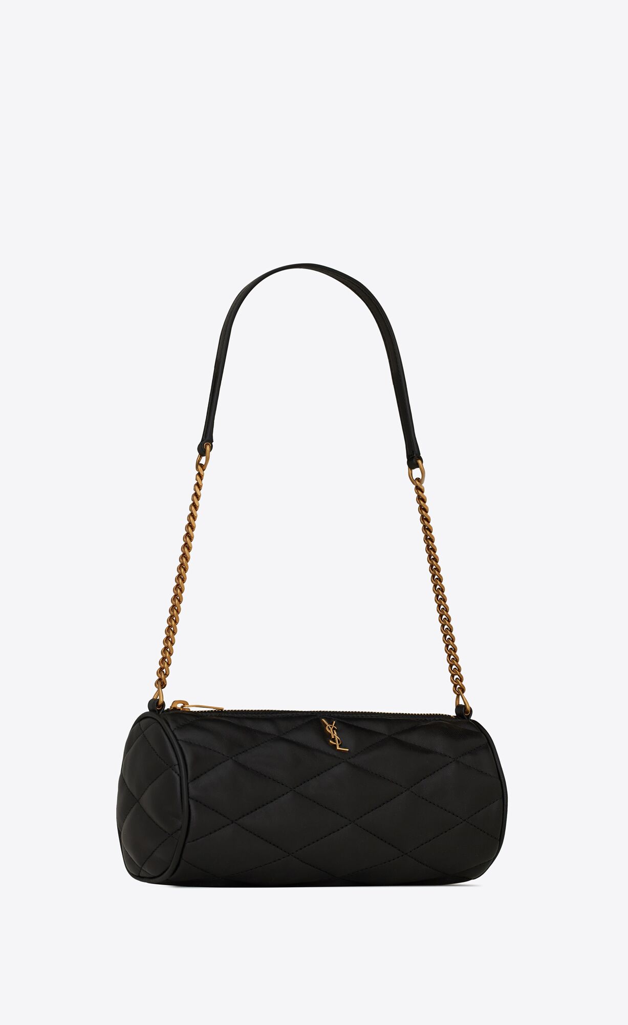 YSL Sade Mini Tube Bag In Quilted Lambskin Black | KIQXH8765