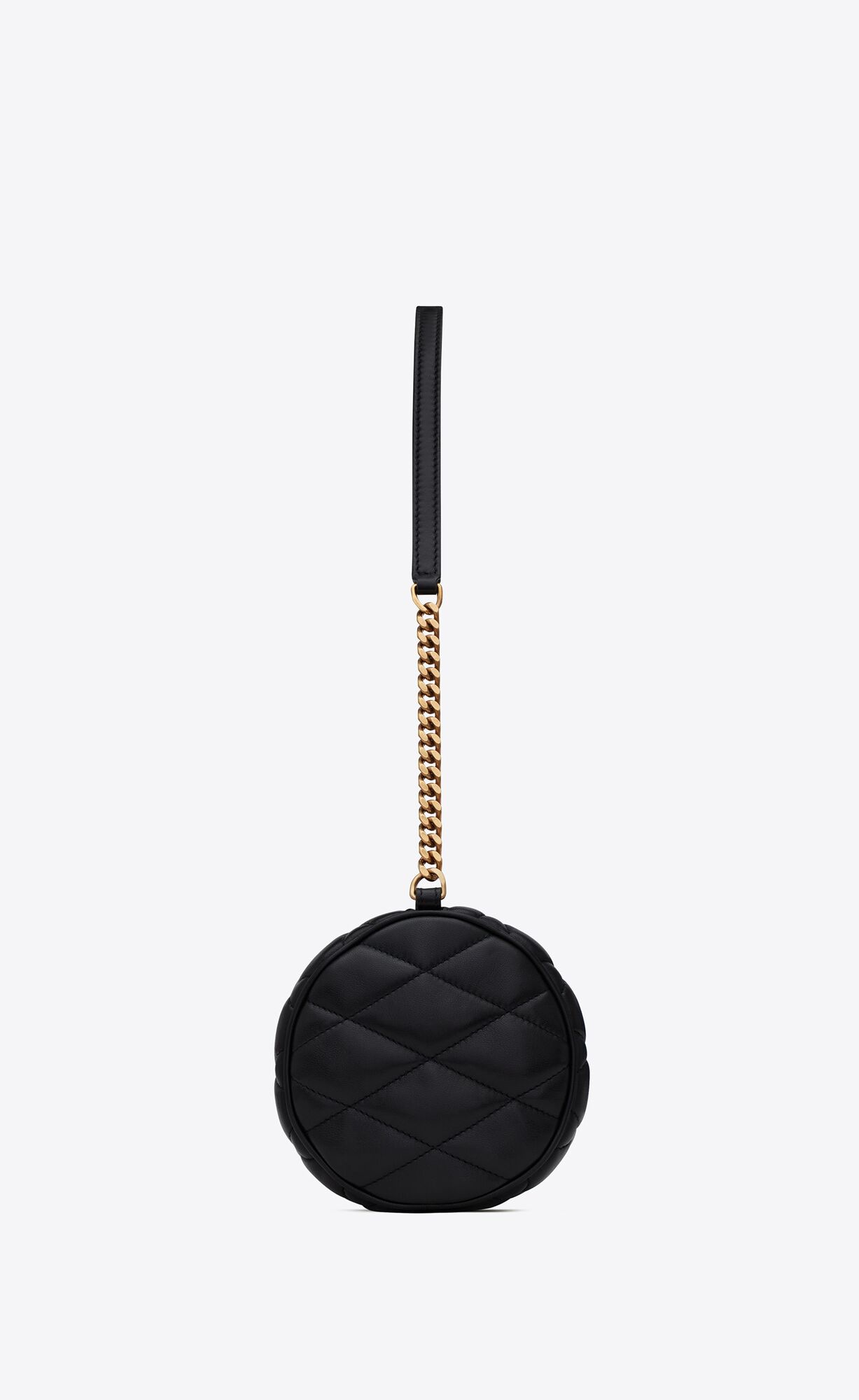 YSL Sade Small Tube Bag In Quilted Lambskin Noir | ZKAMP8394