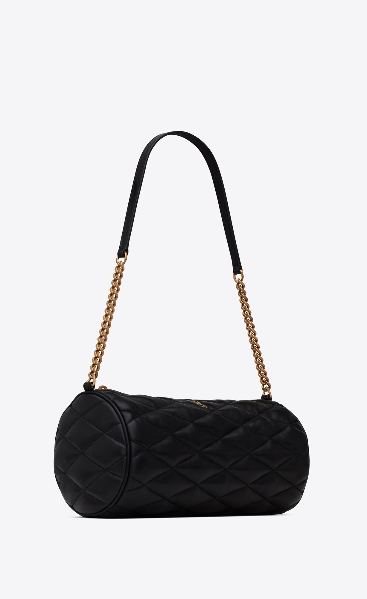 YSL Sade Small Tube Bag In Quilted Lambskin Noir | ZKAMP8394