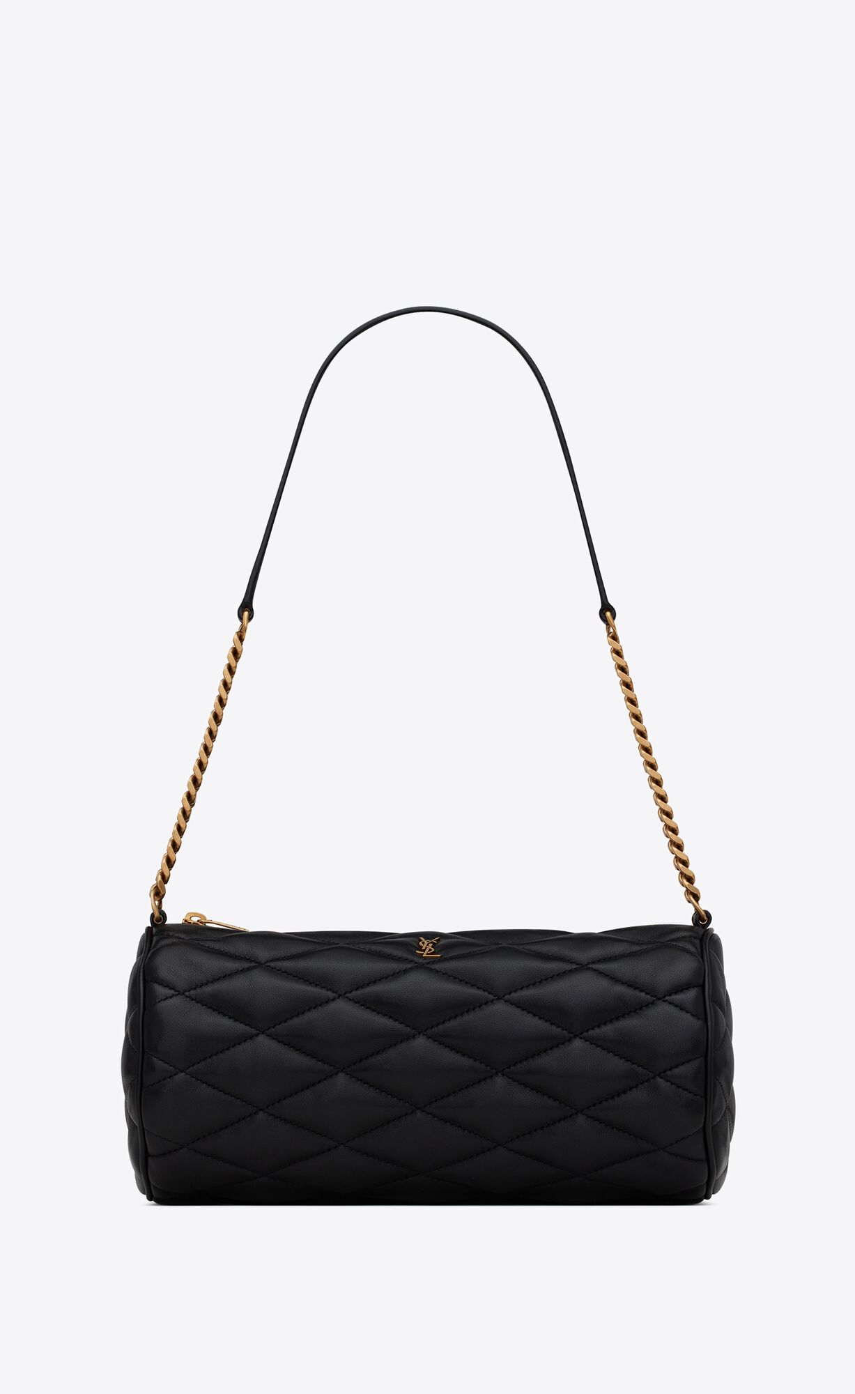 YSL Sade Small Tube Bag In Quilted Lambskin Noir | ZKAMP8394