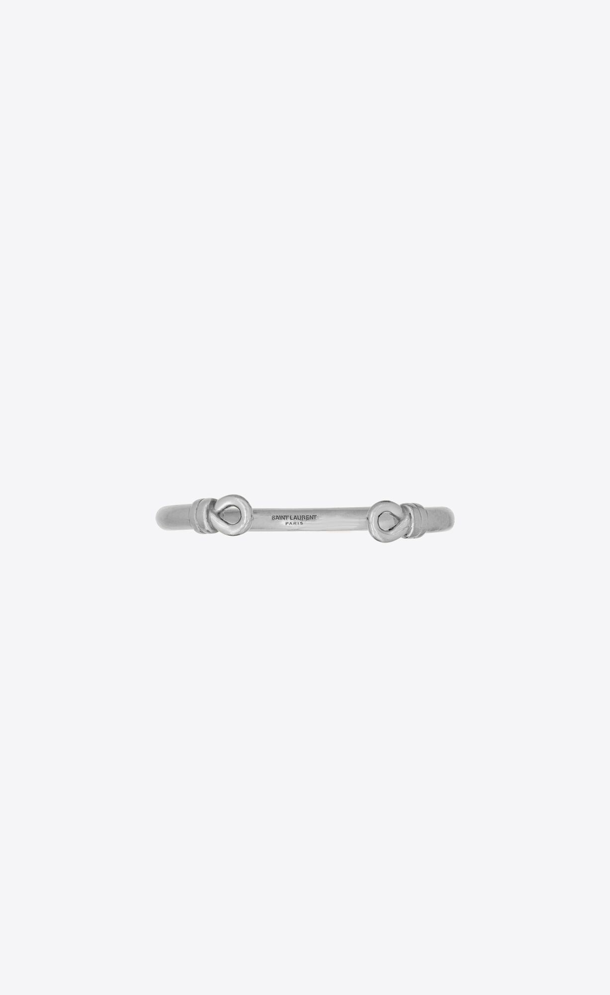 YSL Sailor Knot Cuff Bracelet In Metal Palladium | MFSDZ1389