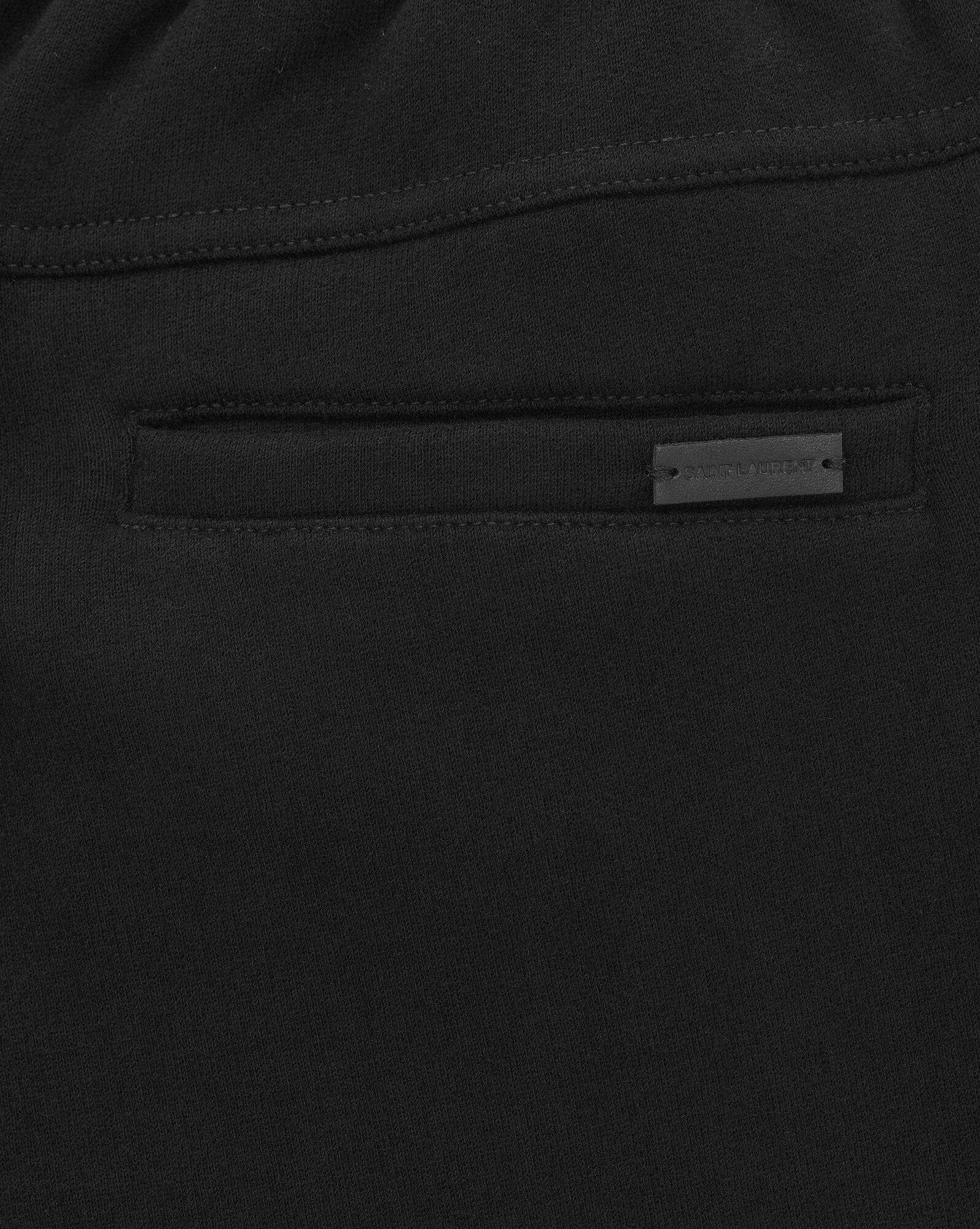 YSL Saint Laurent Bermuda In Fleece Noir Et Naturel | CJITZ1670