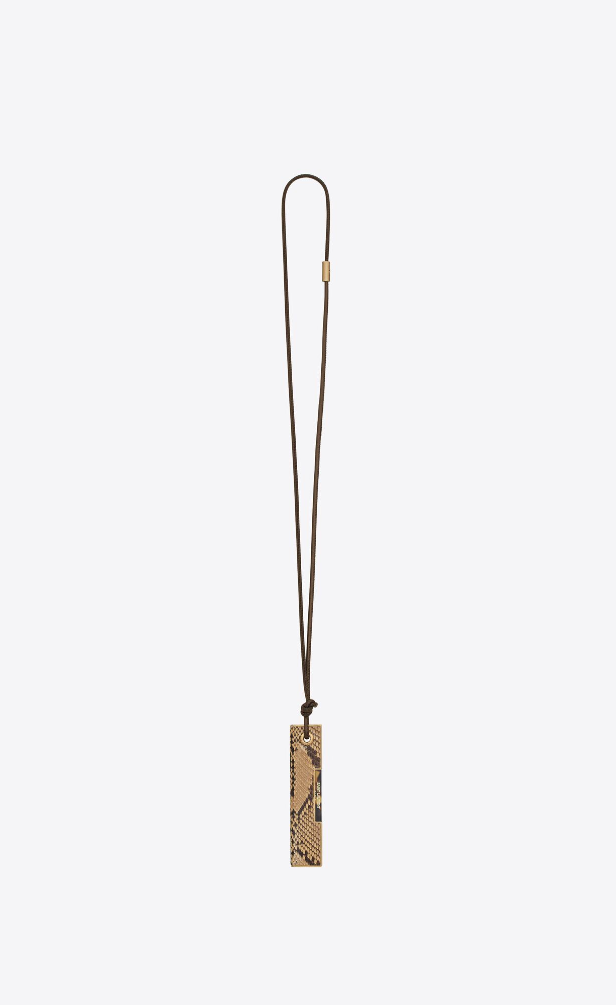 YSL Saint Laurent Hair Comb Necklace In Python Natural | TRIXU5304