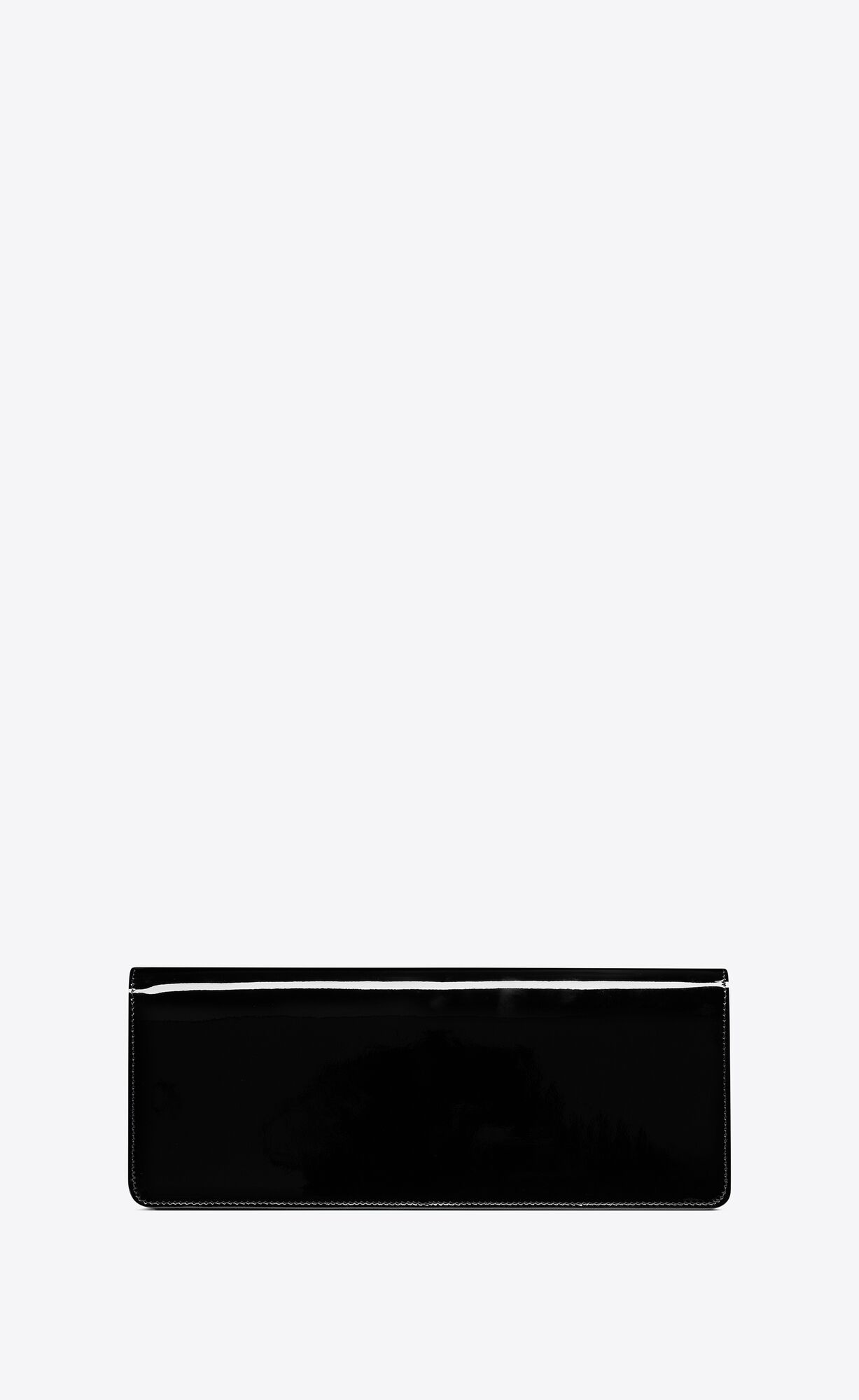 YSL Saint Laurent Paris Baguette Pouch In Patent Leather Black | VZJRF3729