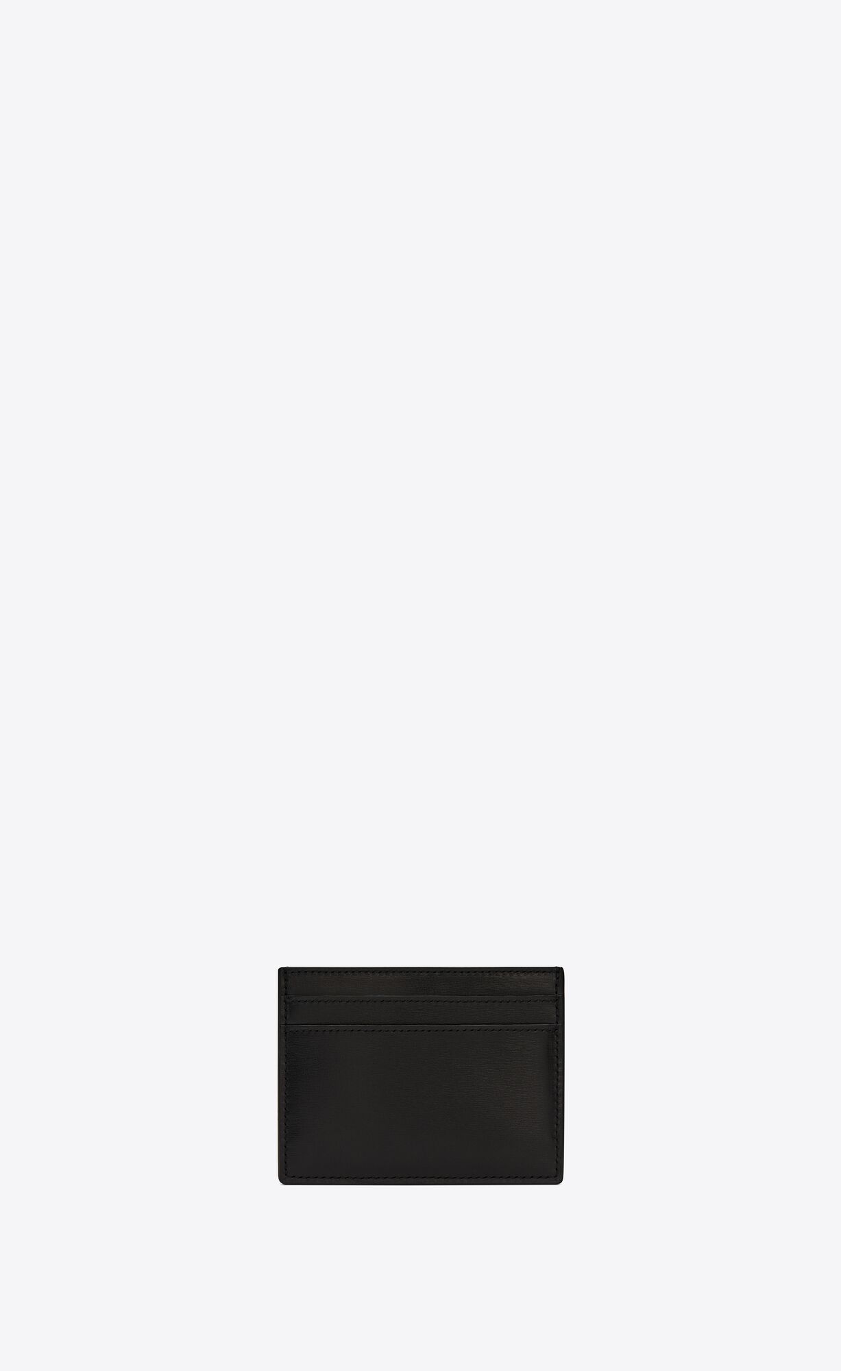 YSL Saint Laurent Paris Credit Card Case In Smooth Leather Black | FPSVO6895