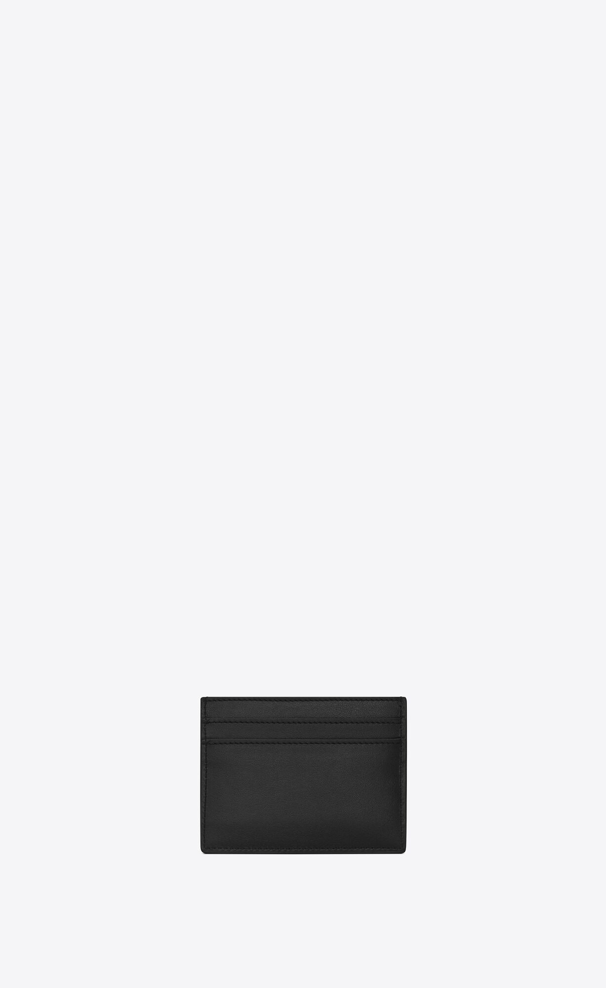 YSL Saint Laurent Paris Credit Card Case In Smooth Leather Black | ZLYSU2043