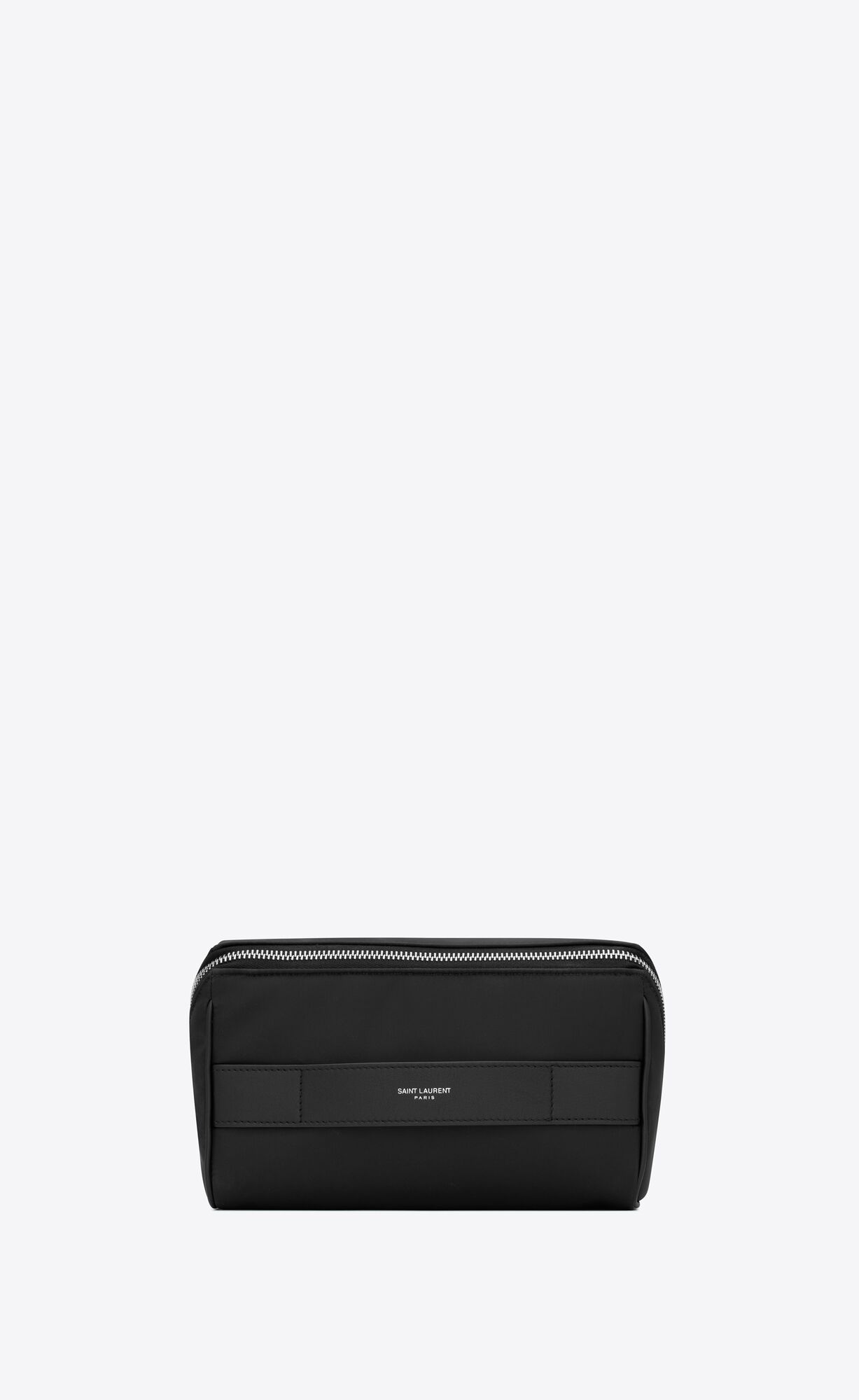 YSL Saint Laurent Paris Cube Trousse In Econyl® Regenerated Nylon Black | LFXRJ4305