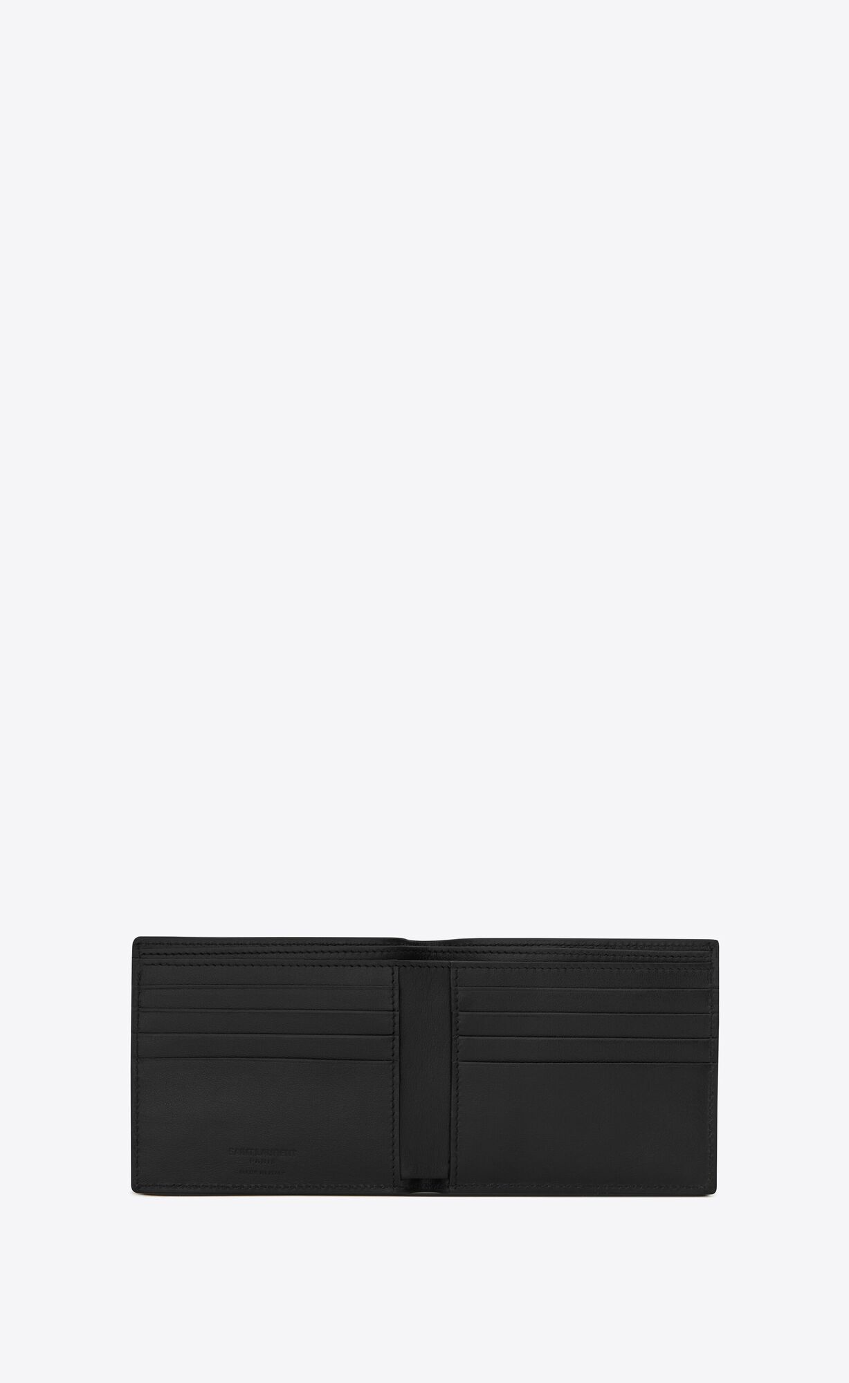 YSL Saint Laurent Paris East/West Wallet In Crocodile-embossed Leather Black | AJLZS1306