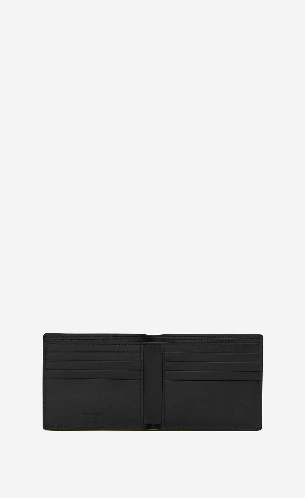 YSL Saint Laurent Paris East/West Wallet In Smooth Leather Black | WTLEZ0247