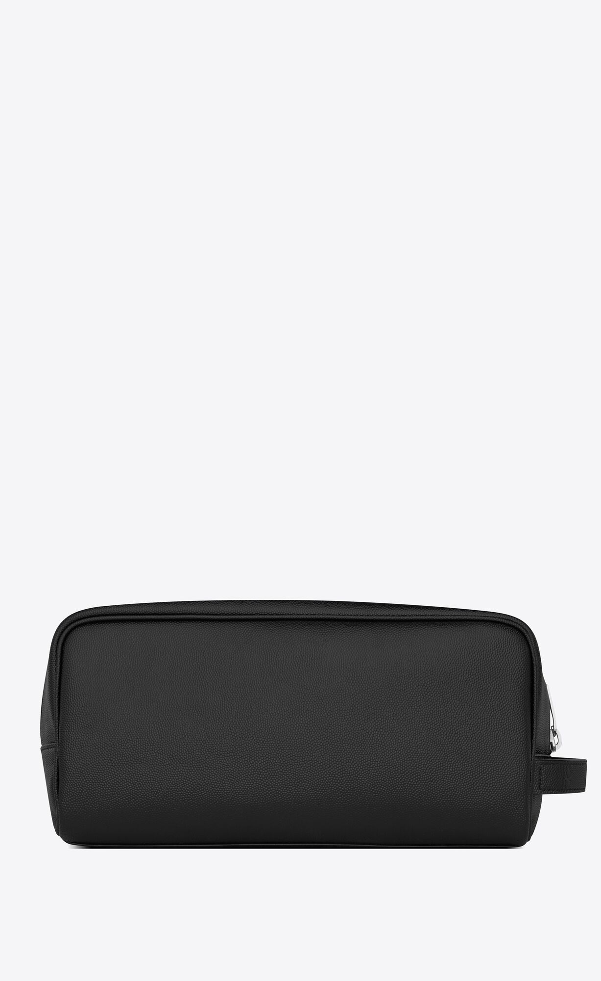 YSL Saint Laurent Paris Grooming Case In Grain De Poudre Embossed Leather Black | UNVGB0385