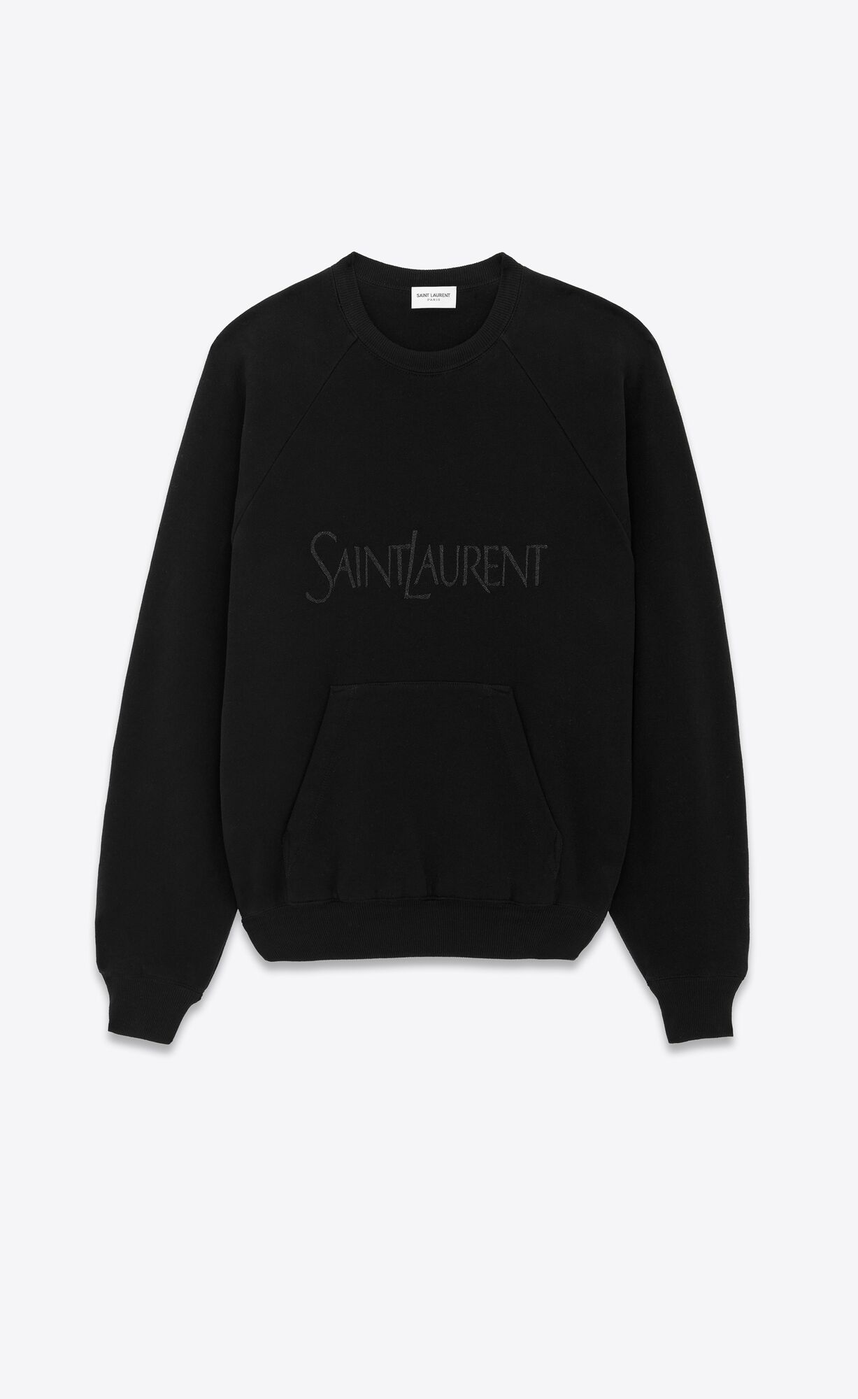 YSL Saint Laurent Raglan Sweatshirt Noir | DAQLG9275