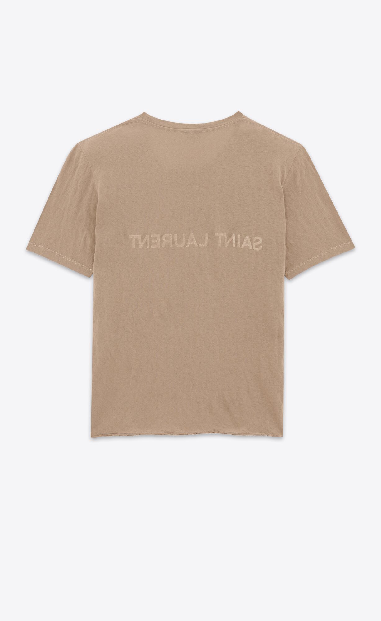 YSL Saint Laurent Reverse T-shirt Taupe And Natural | DBZFI1038