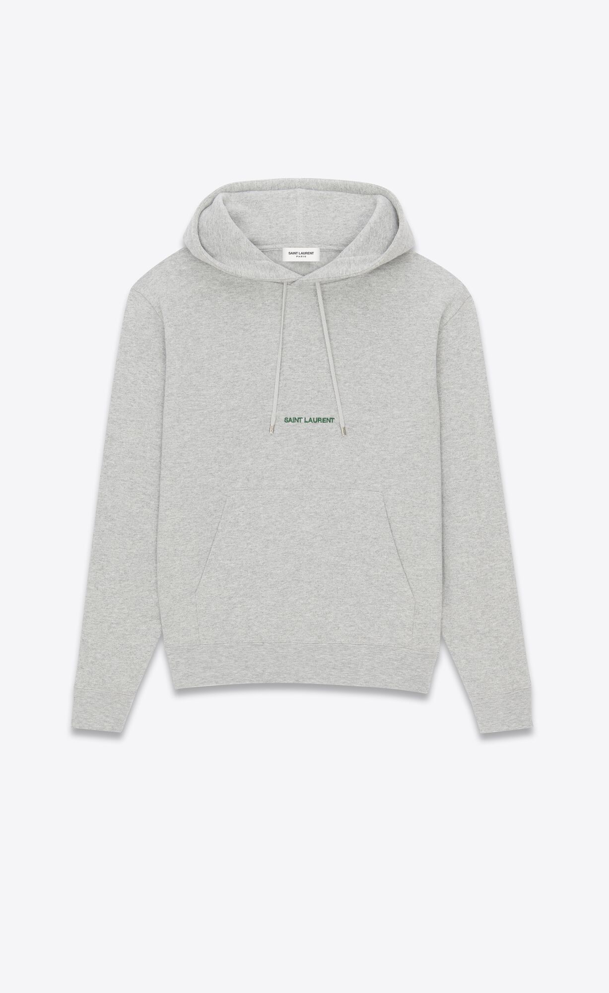 YSL Saint Laurent Rive Gauche Hoodie Gris Chine Et Vert | WNGCZ0697