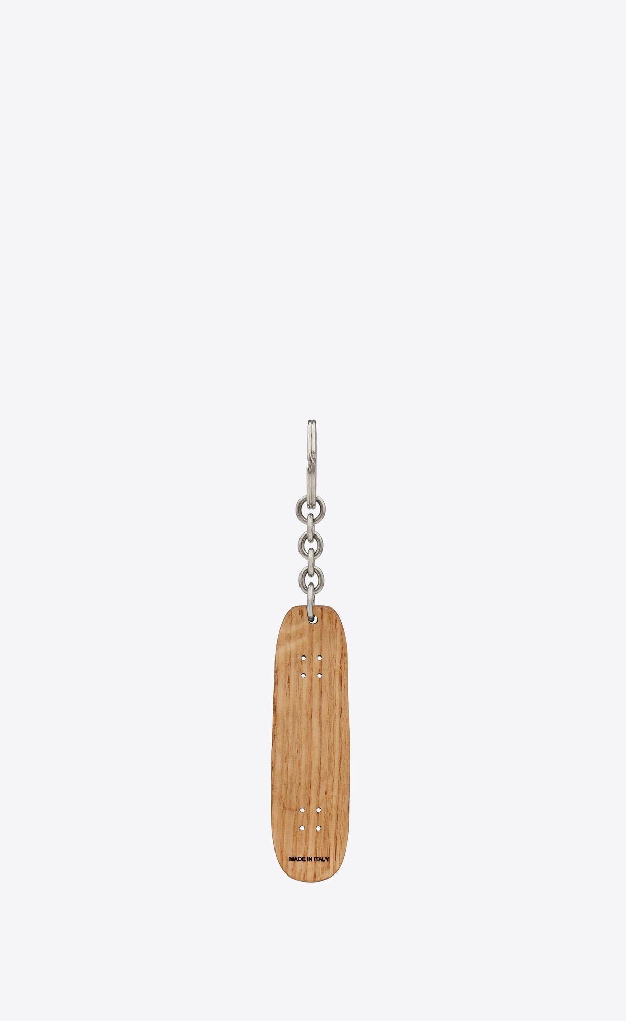 YSL Saint Laurent Skateboard Keyring In Wood Wood | XFPQV7106