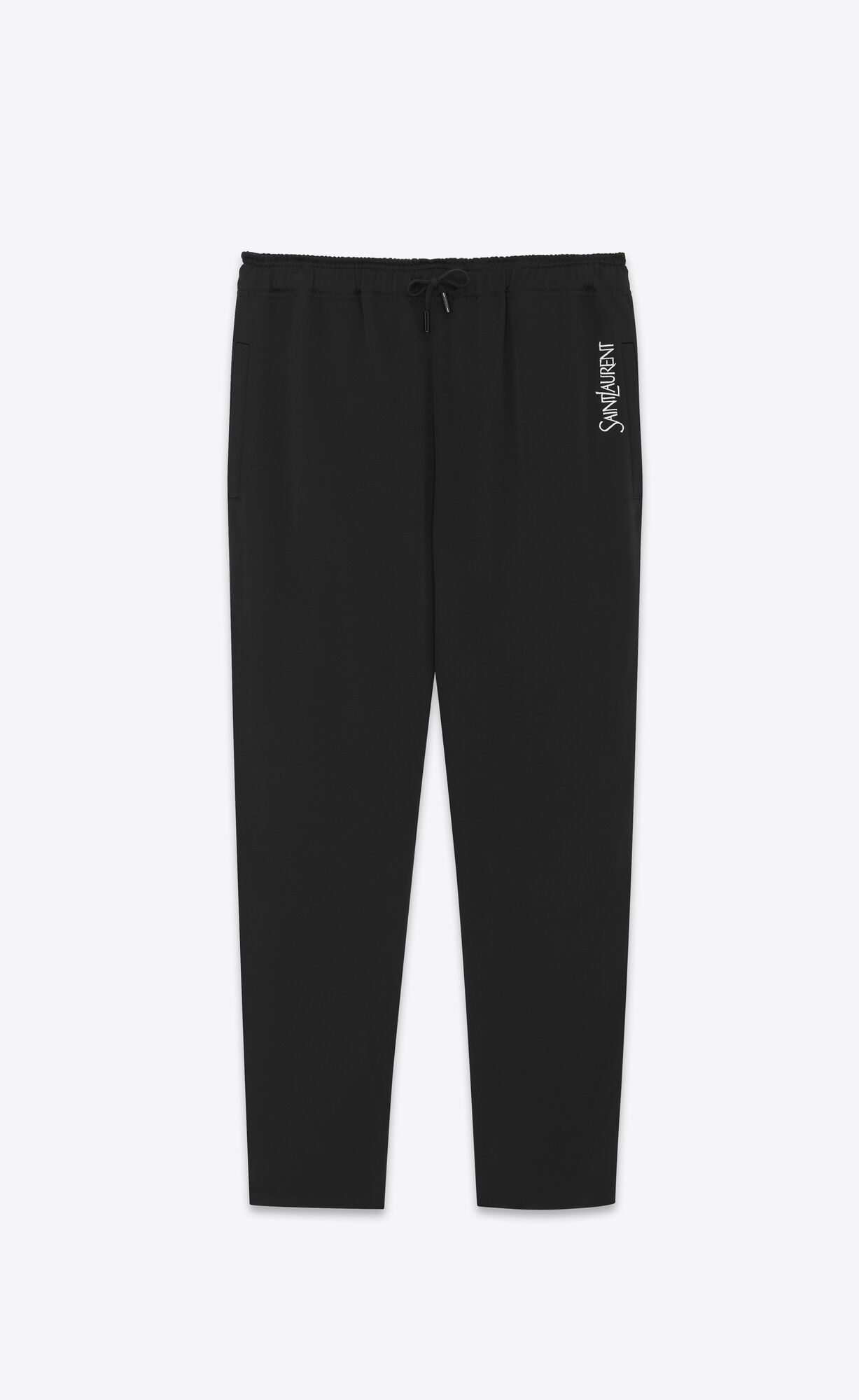 YSL Saint Laurent Sweatpants In Crepe Satin Black | CUZPH7238