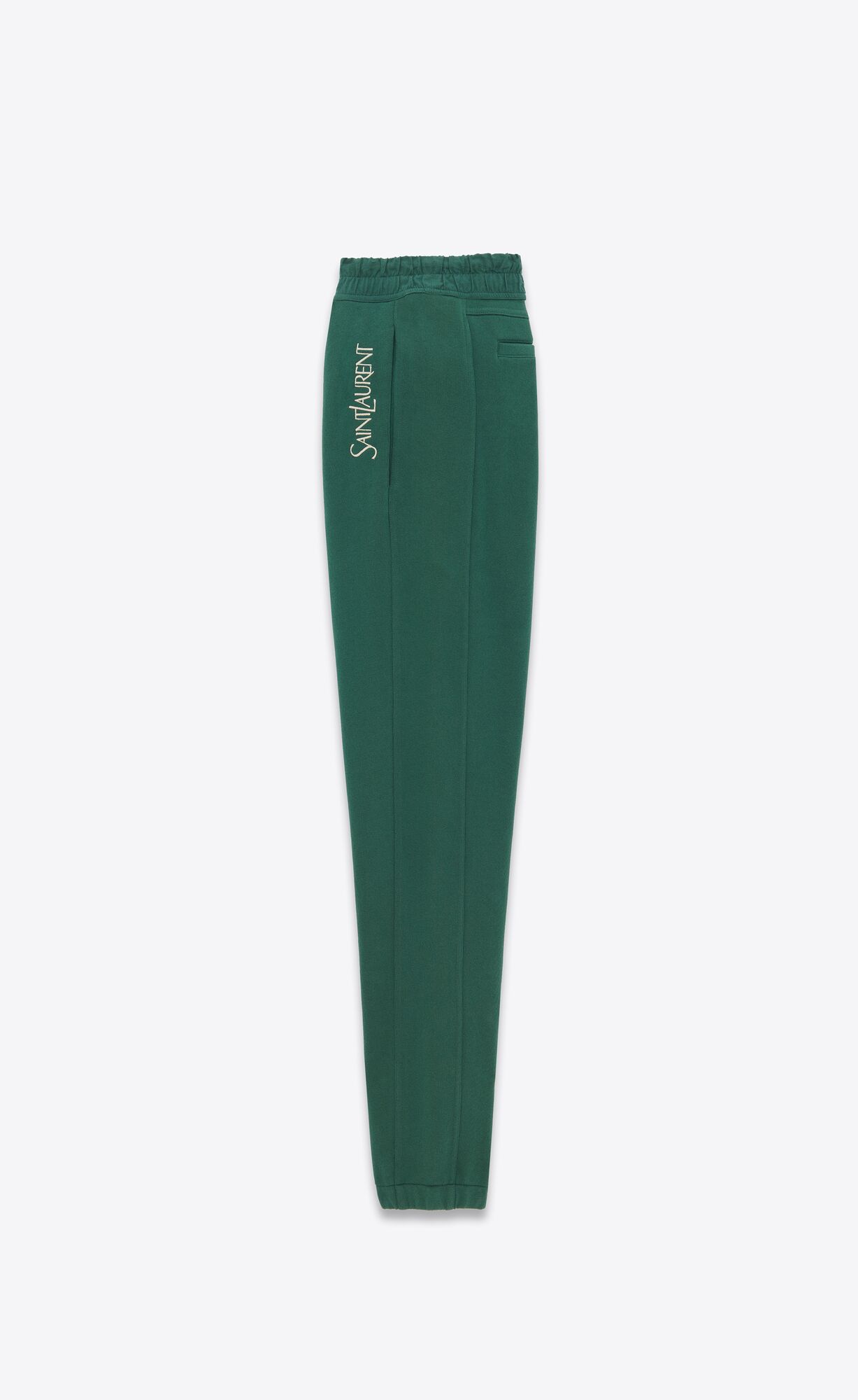 YSL Saint Laurent Sweatpants In Fleece Vert Et Naturel | SZAHR6908