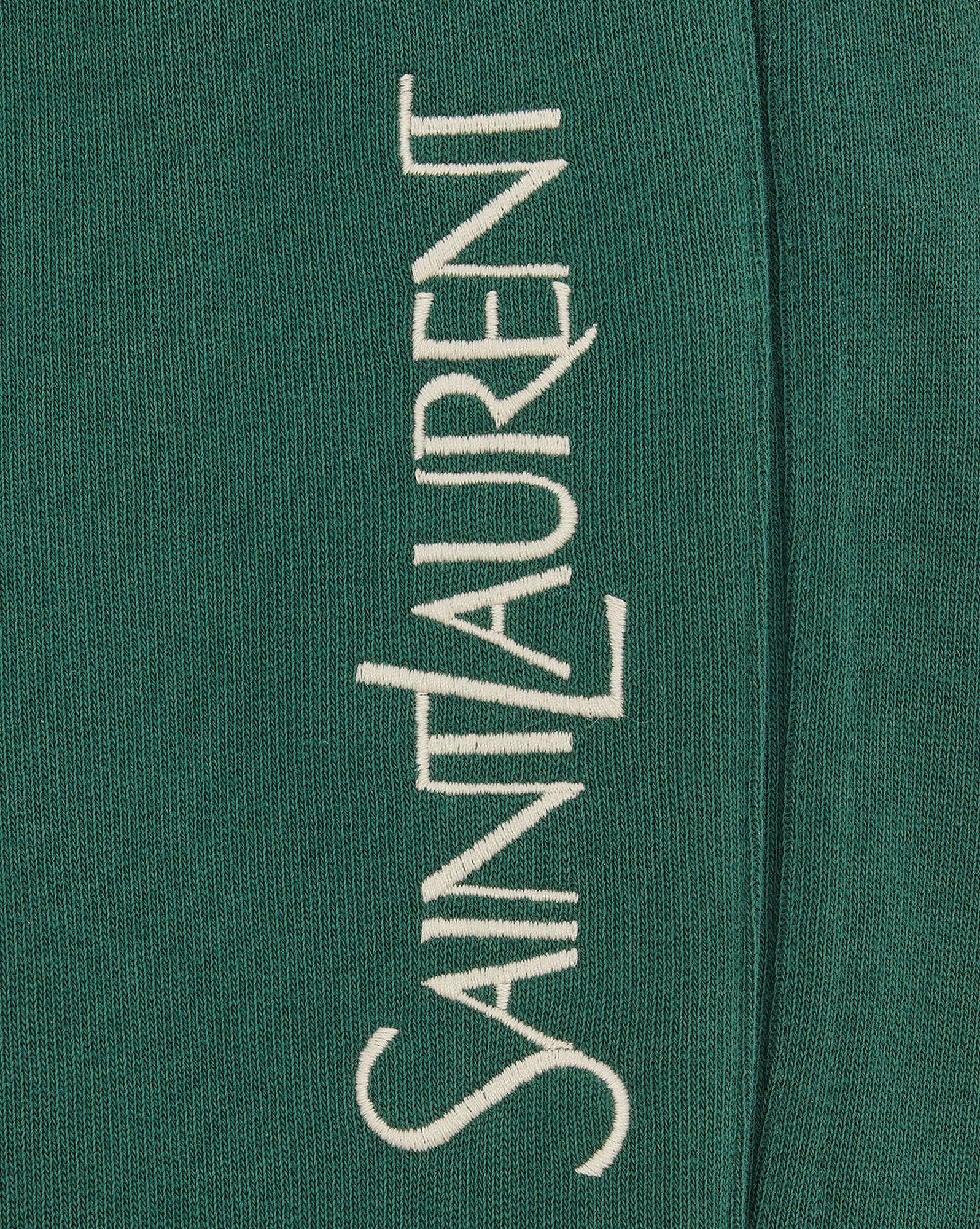 YSL Saint Laurent Sweatpants In Fleece Vert Et Naturel | SZAHR6908