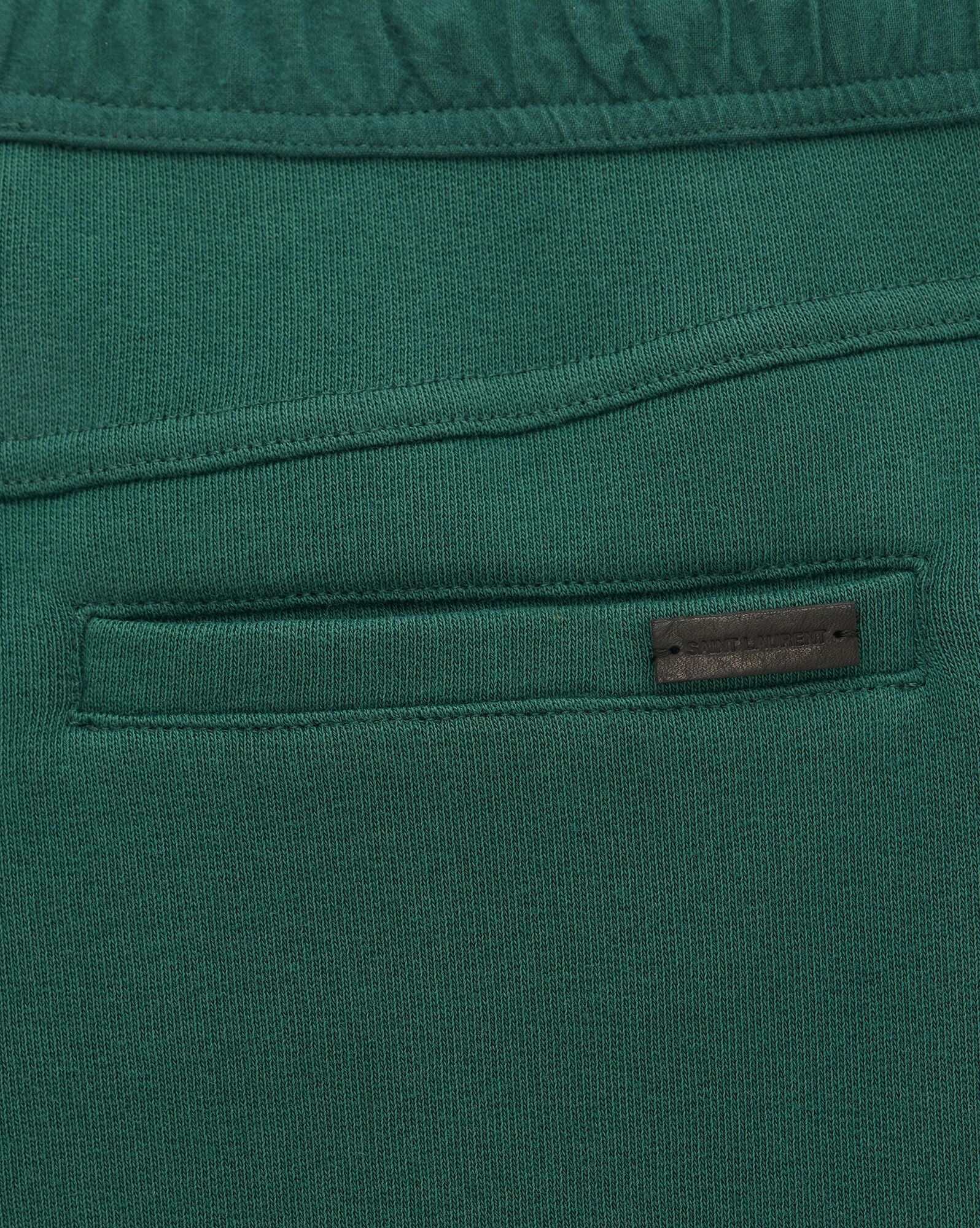 YSL Saint Laurent Sweatpants In Fleece Vert Et Naturel | SZAHR6908