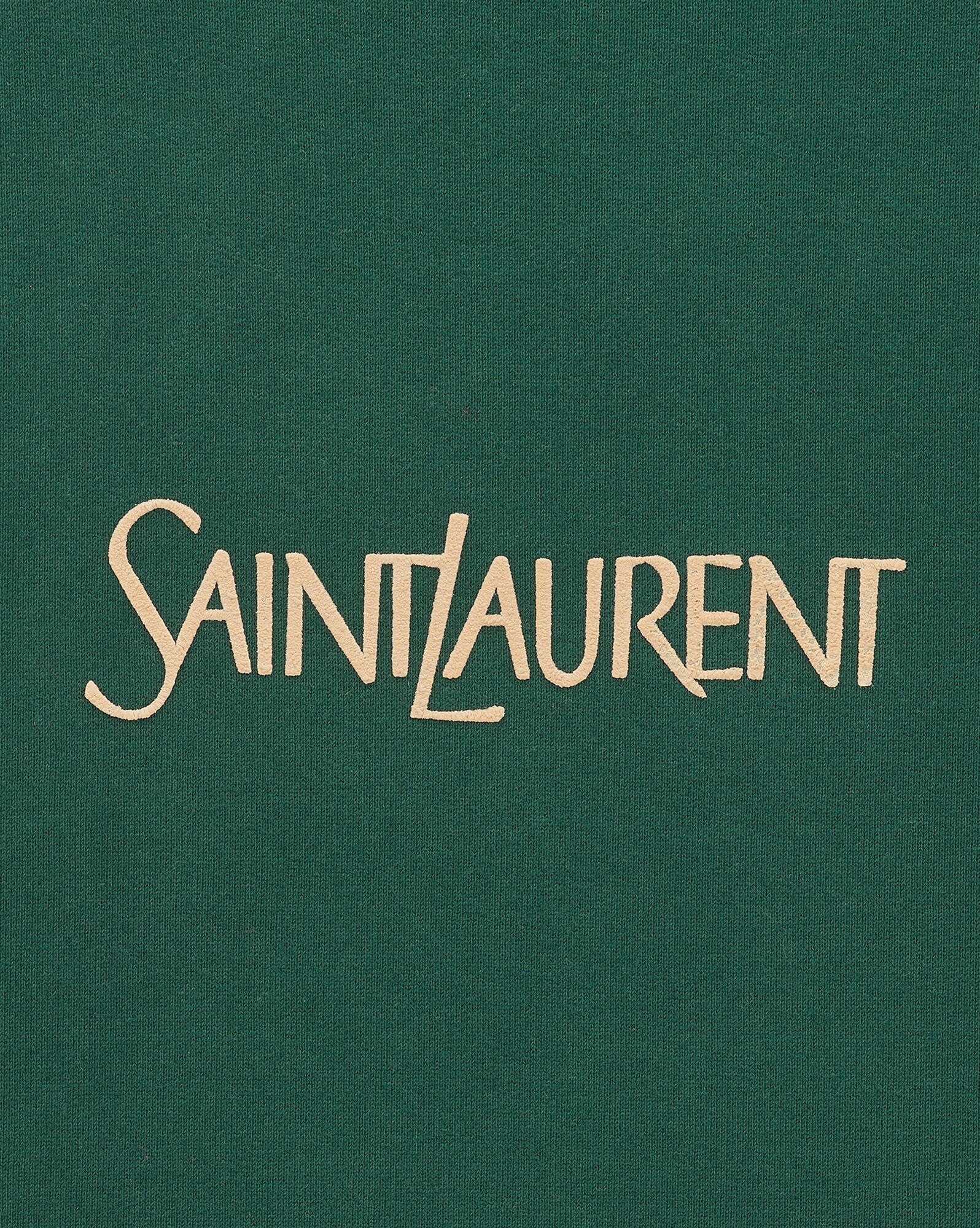 YSL Saint Laurent Sweatshirt Vert Et Naturel | GOSLV4537