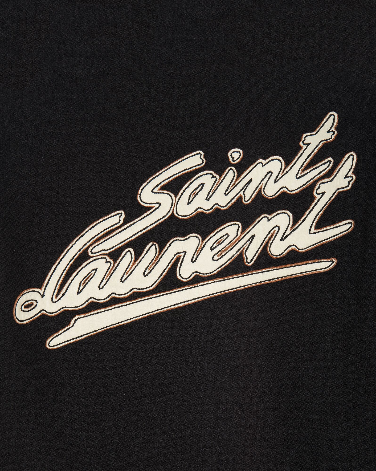 YSL Saint Laurent Teddy Jacket In Wool Black | XHNKJ1742