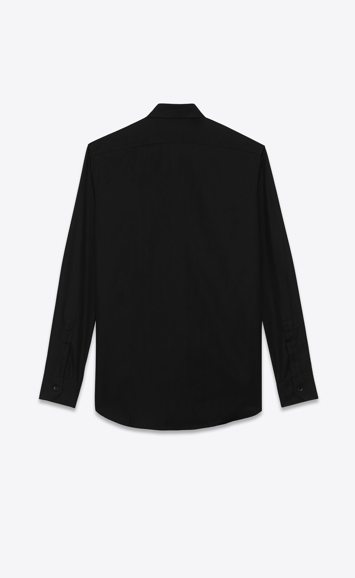 YSL Shirt In Cotton Poplin Black | NZWHC8407