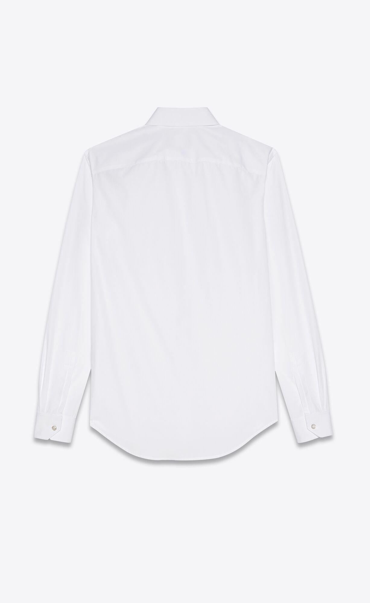 YSL Shirt In Cotton Poplin White | LWSEQ3785