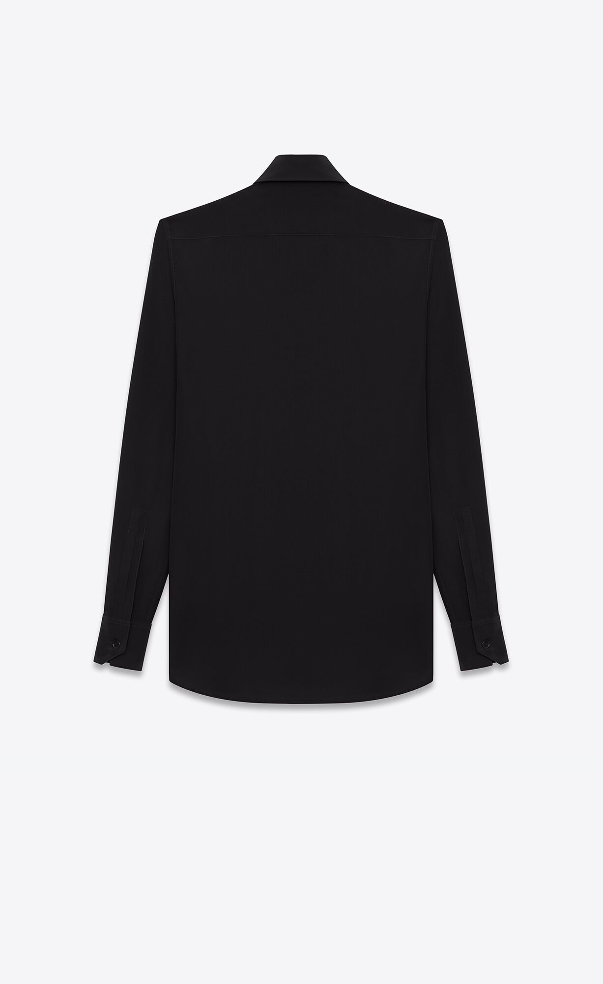 YSL Shirt In Silk Crêpe Black | ADYOS7529