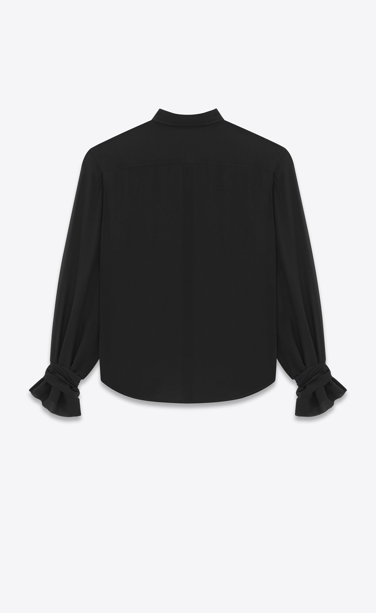 YSL Shirt In Silk Georgette Black | HTIPQ2731