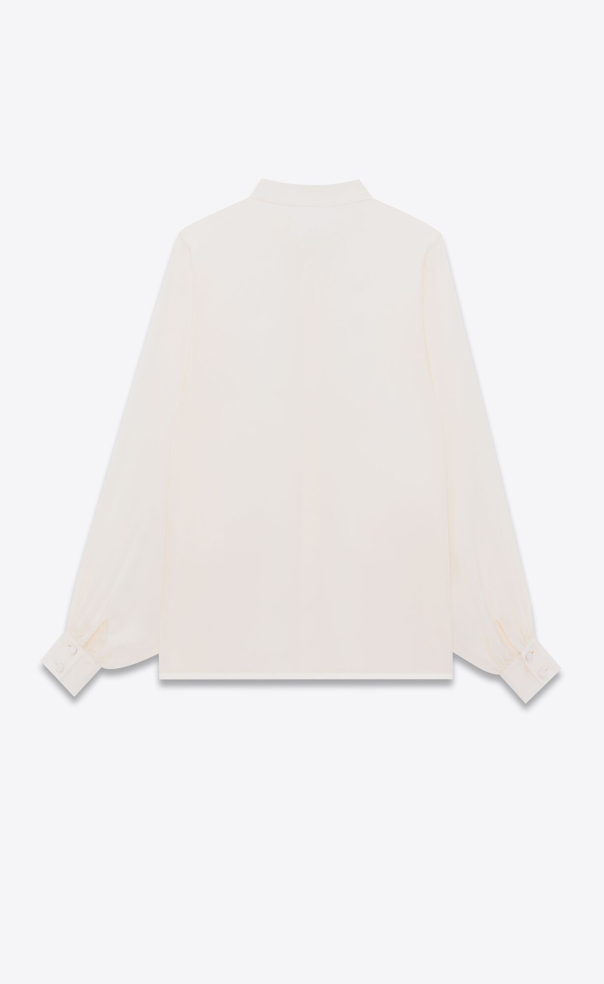 YSL Shirt In Silk Satin Craie | BLSOG5713