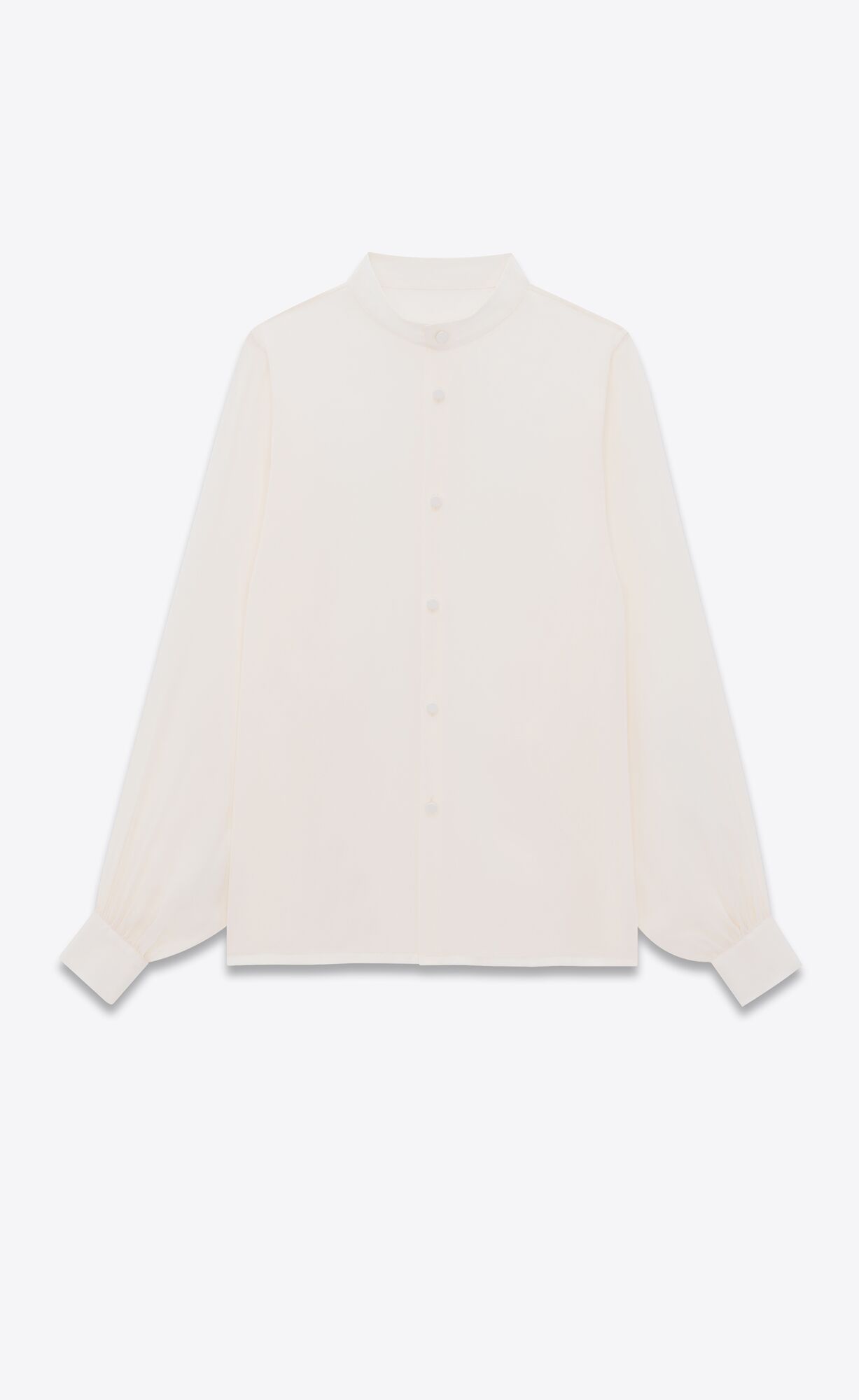 YSL Shirt In Silk Satin Craie | BLSOG5713